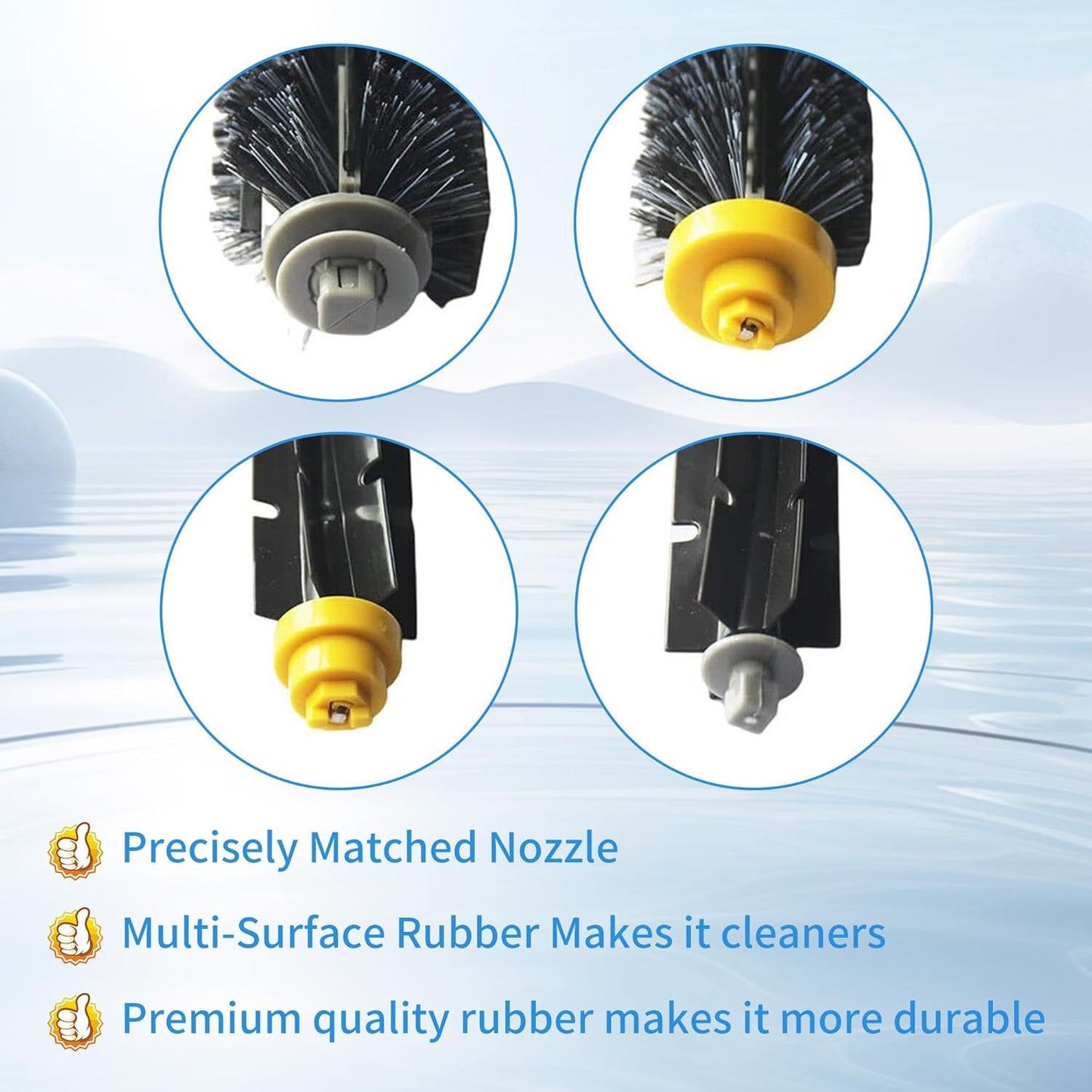 Replacement Parts Kit Bristle lexible Beater Brush & Aero Vac ilter & Side Brush Compatible with iRobot Roomba 600 Series 595 610 614 618 620 630 640 650 660 680 685 690 692 694 695 Vacuum