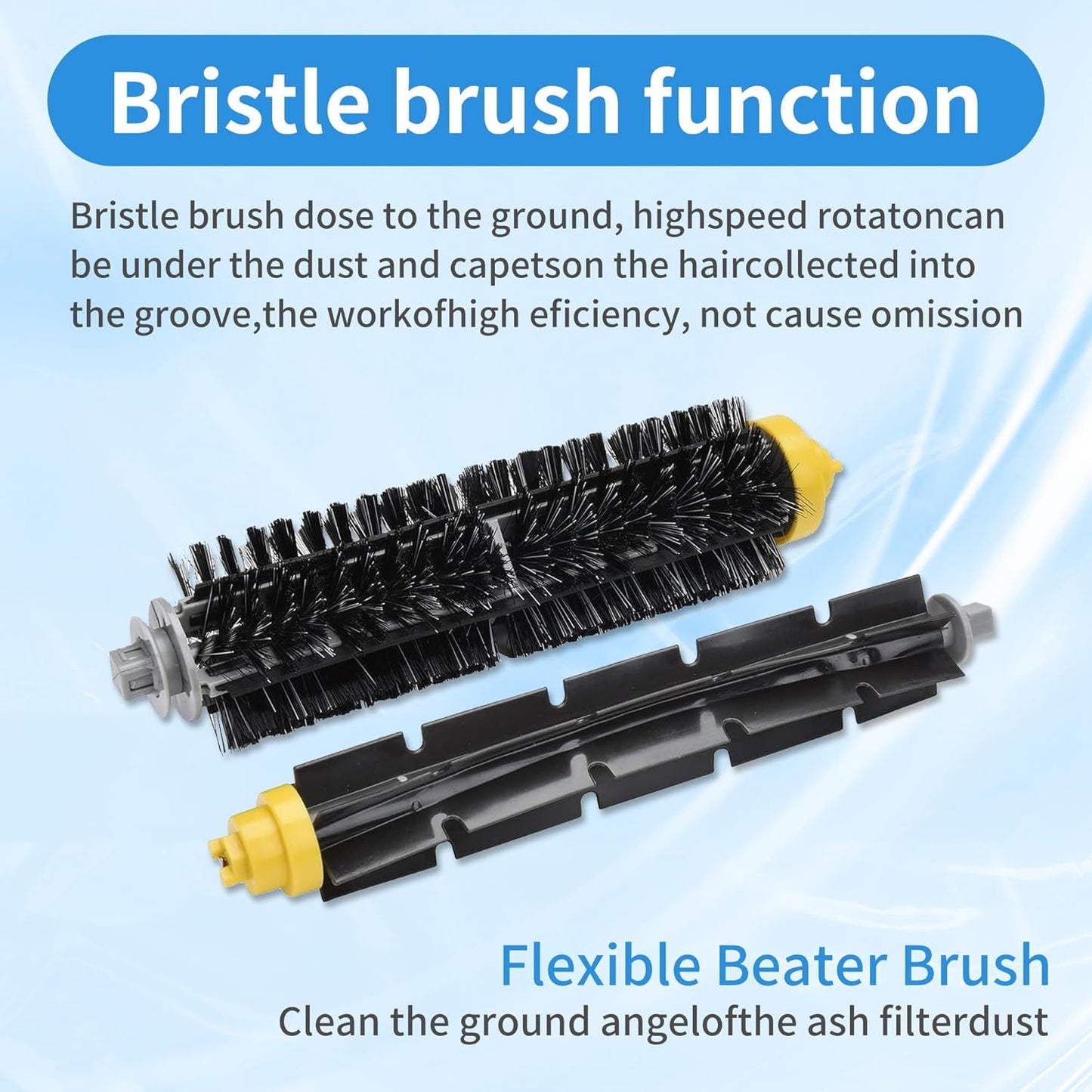 Replacement Parts Kit Bristle lexible Beater Brush & Aero Vac ilter & Side Brush Compatible with iRobot Roomba 600 Series 595 610 614 618 620 630 640 650 660 680 685 690 692 694 695 Vacuum