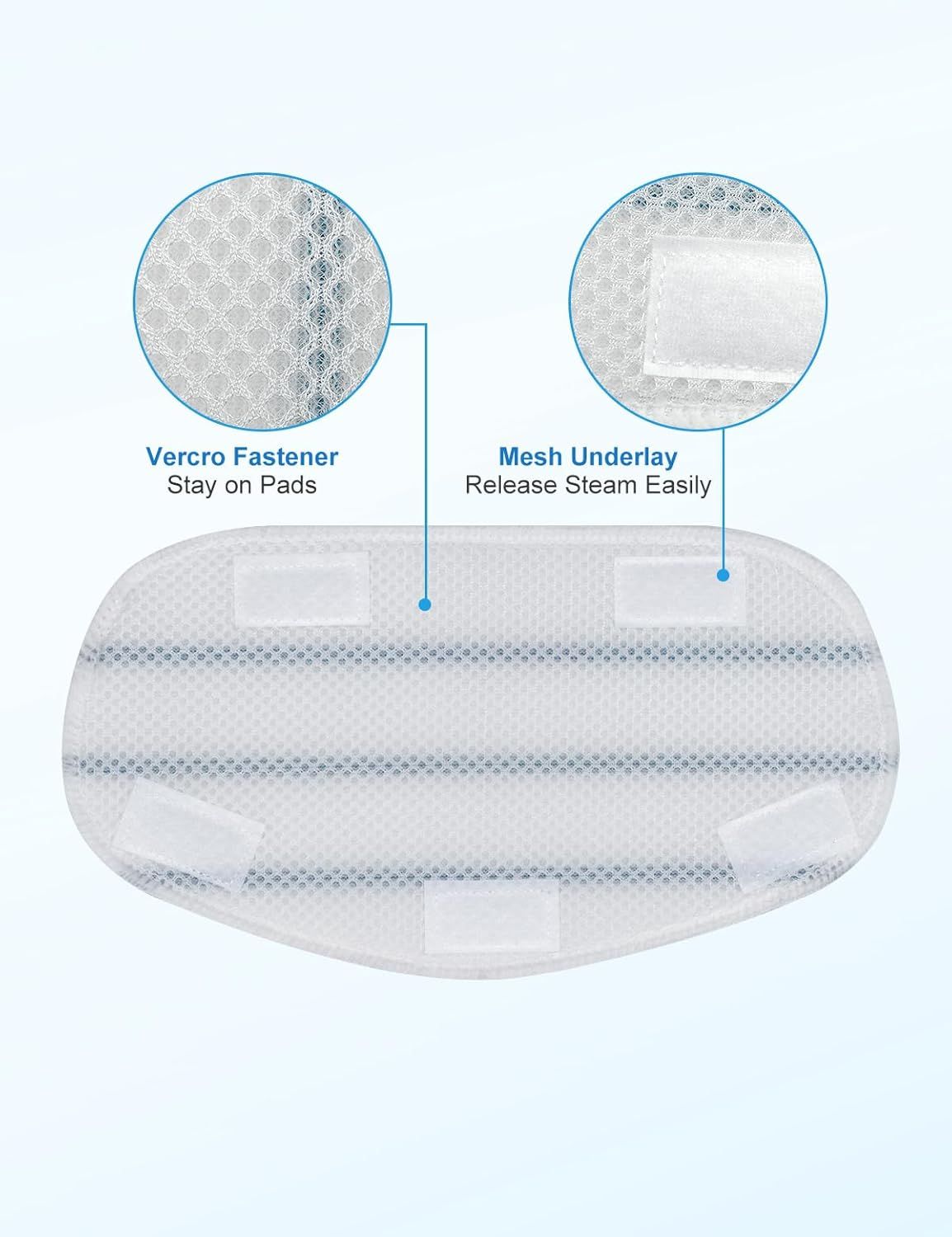 Steam Mop Pads Compatible with PurSteam ThermaPro 10-in-1 and ThermaPro 211 Steam Mop Cleaner Microiber Pur steam Mop Replacement Pads Washable Reusable Steam Mop Pads or Steamer loor Cleaning