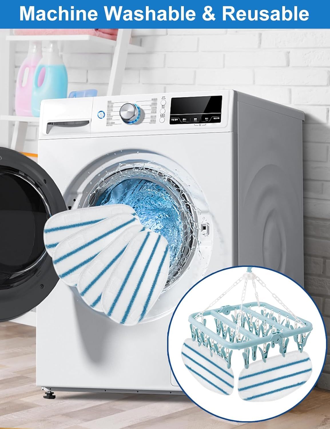 Steam Mop Pads Compatible with PurSteam ThermaPro 10-in-1 and ThermaPro 211 Steam Mop Cleaner Microiber Pur steam Mop Replacement Pads Washable Reusable Steam Mop Pads or Steamer loor Cleaning