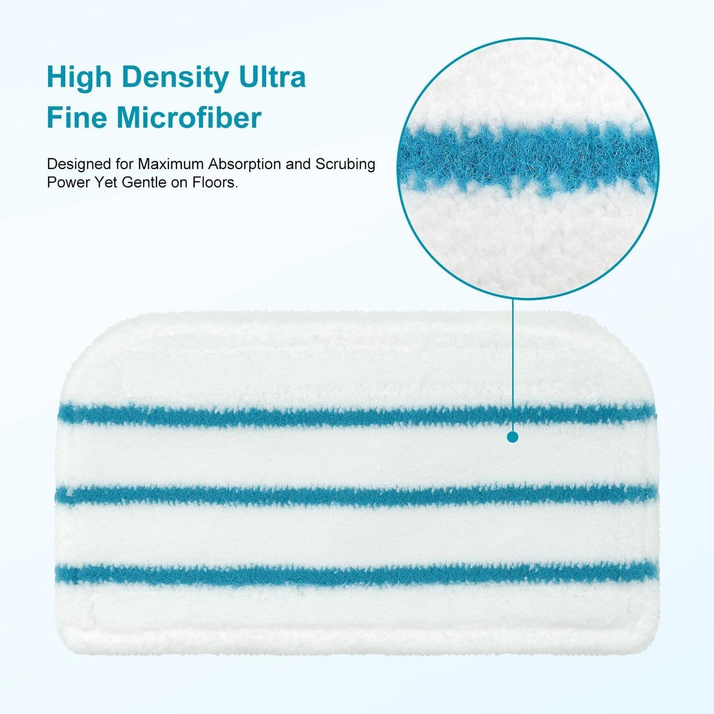 Steam Mop Pads Replacement Compatible with Black Decker Steam Mop SM1600, SM1610, SM1620, HSM13E1, HSMC1300X, HSMC1321, HSMC1361SG Cleaner Black and Decker Steam Mop Replace Pads or loor Cleaning