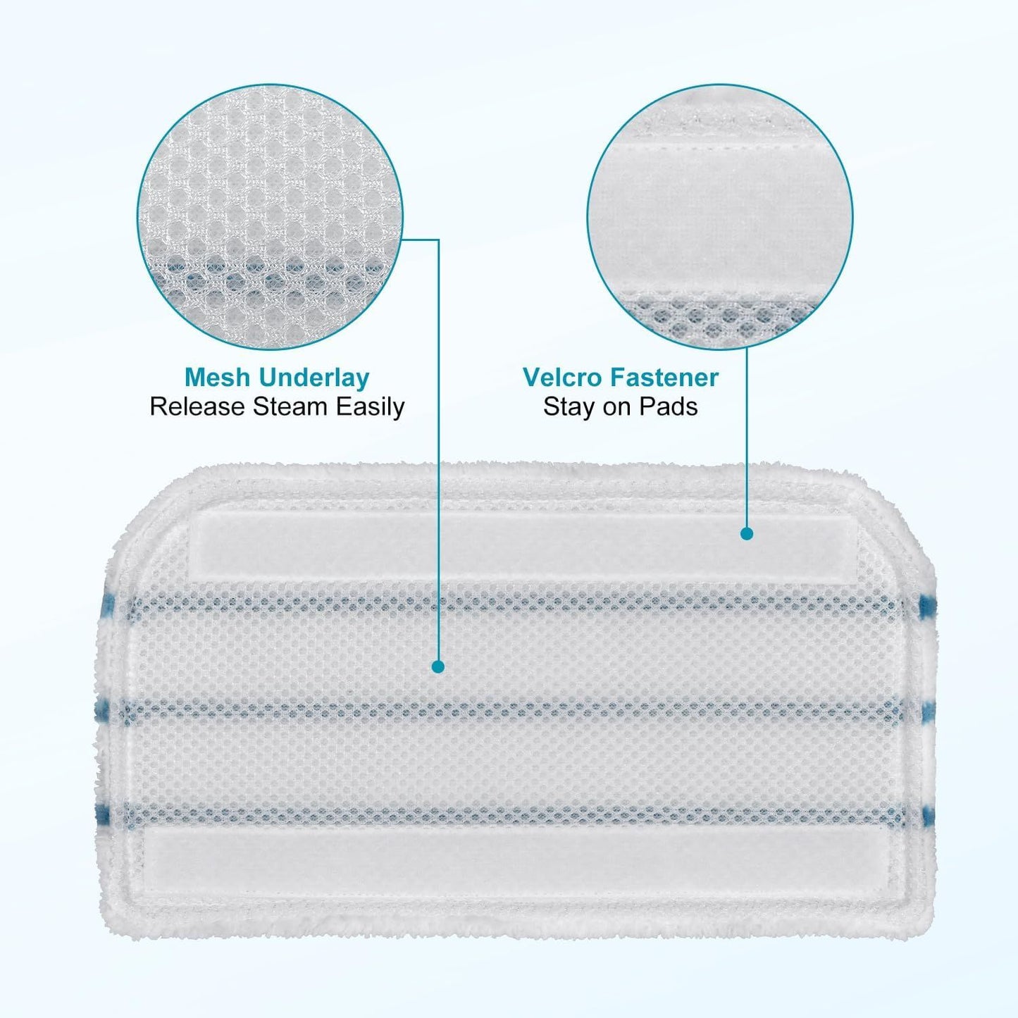 Steam Mop Pads Replacement Compatible with Black Decker Steam Mop SM1600, SM1610, SM1620, HSM13E1, HSMC1300X, HSMC1321, HSMC1361SG Cleaner Black and Decker Steam Mop Replace Pads or loor Cleaning