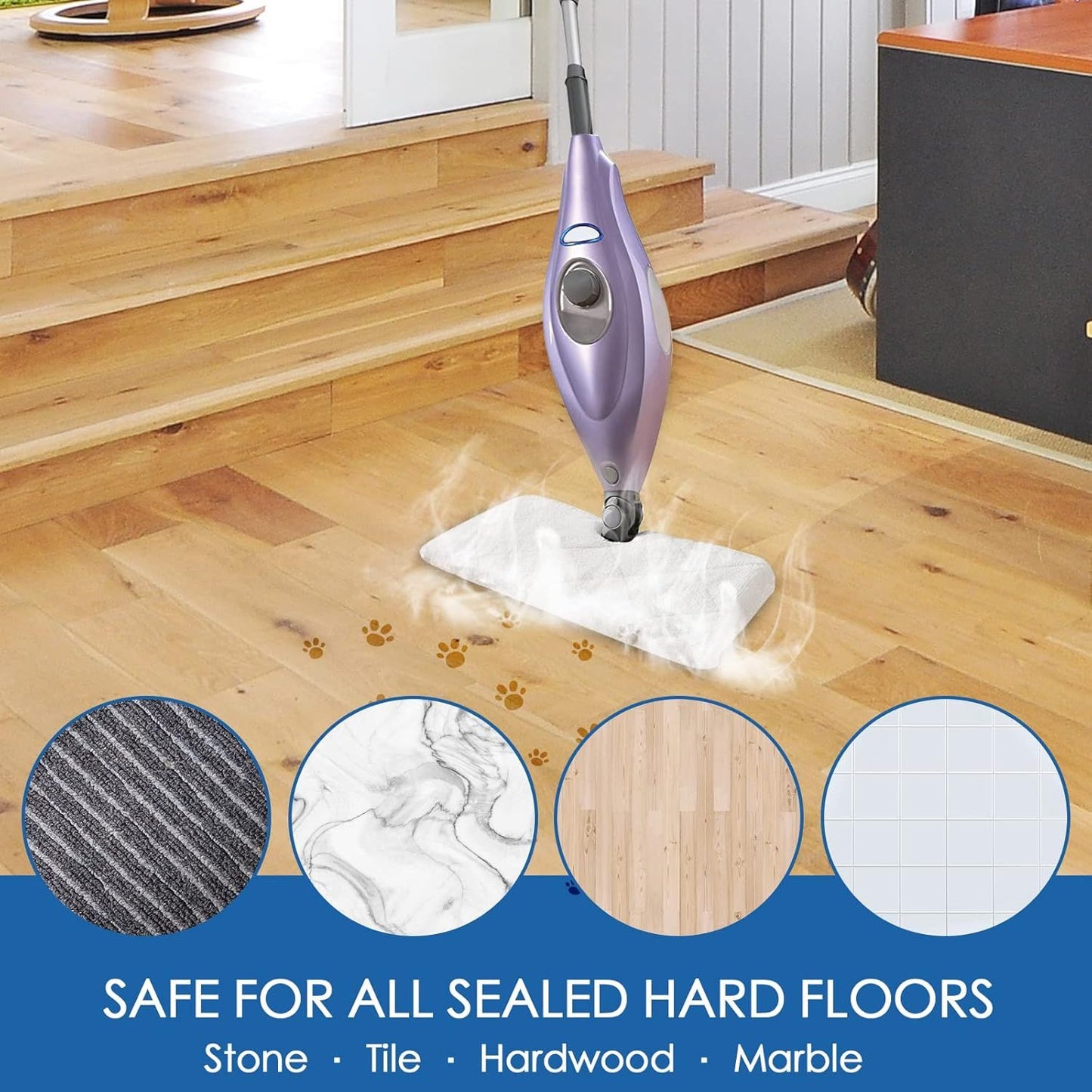 S3501 S3601 Steam Mop Replacement Pads Compatible with Shark Steam Pocket Mop, Vacmop Replacement Pads or Shark Steamer Pads S3500 Series S3501 S3601 S3550 S3601D S3901 S3801 S3801CO, White