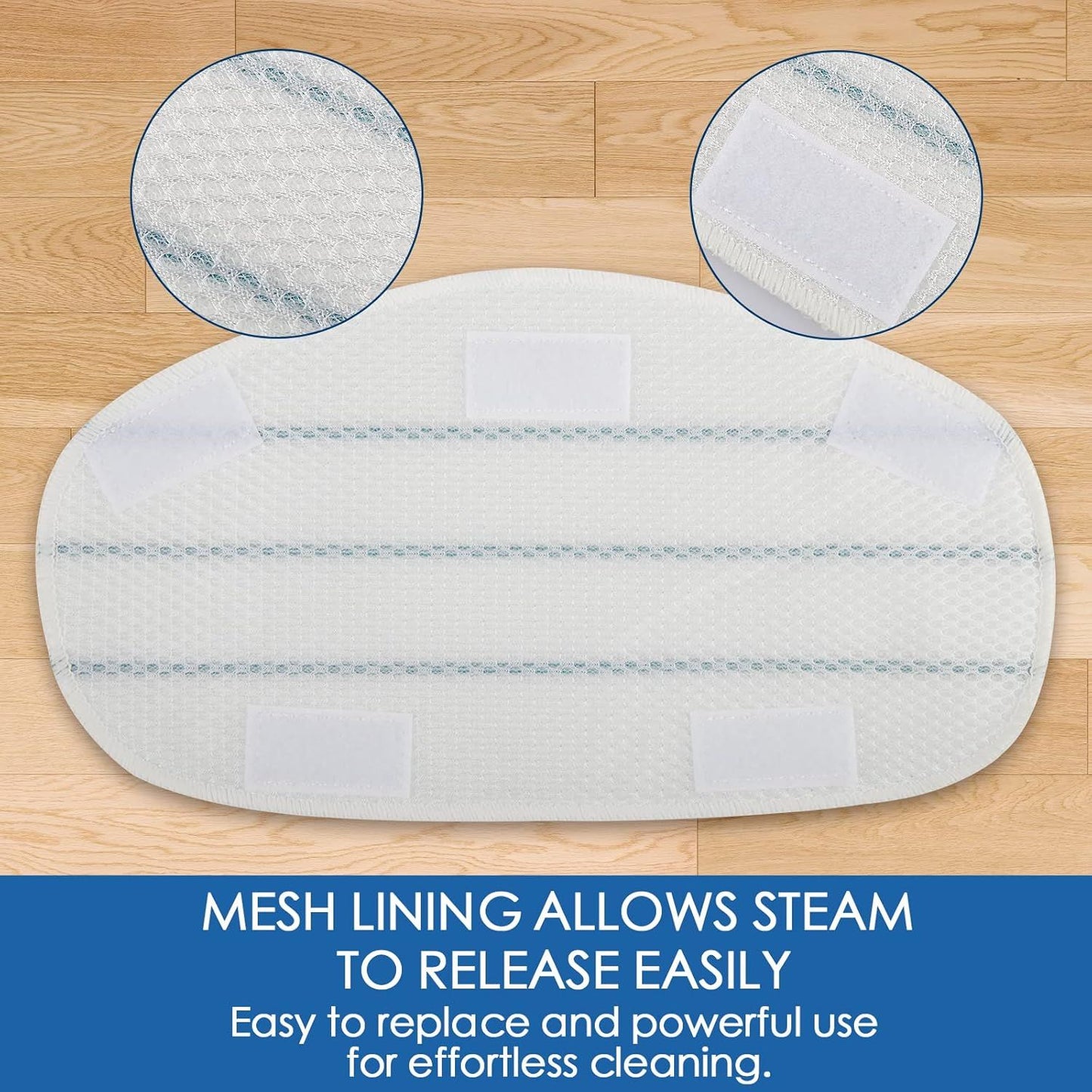 Steam Mop Pads or PurSteam ThermaPro 10-in-1 and ThermaPro 211 Steam Mop Cleaner, Pur steam Mop Replacement Pads Microiber Reusable Steam Mop Pads or Steamer loor Cleaning, 6 Pack