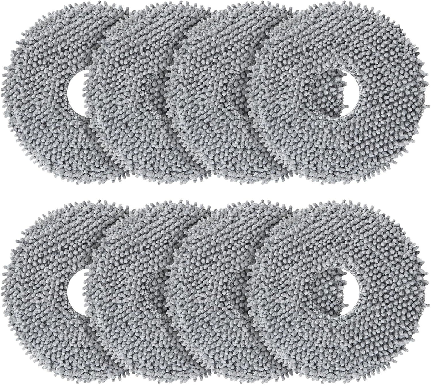 8 Pack Mop Pads or  QV 35A/Saros 10R/Q Revo/Qrevo S/Qrevo Pro/Qrevo Plus/Qrevo Master/Qrevo Slim/Qrevo Curv/Qrevo Edge Robot Vacuum Cleaner, Spin Cleaning Pads Replacement Accessories Set
