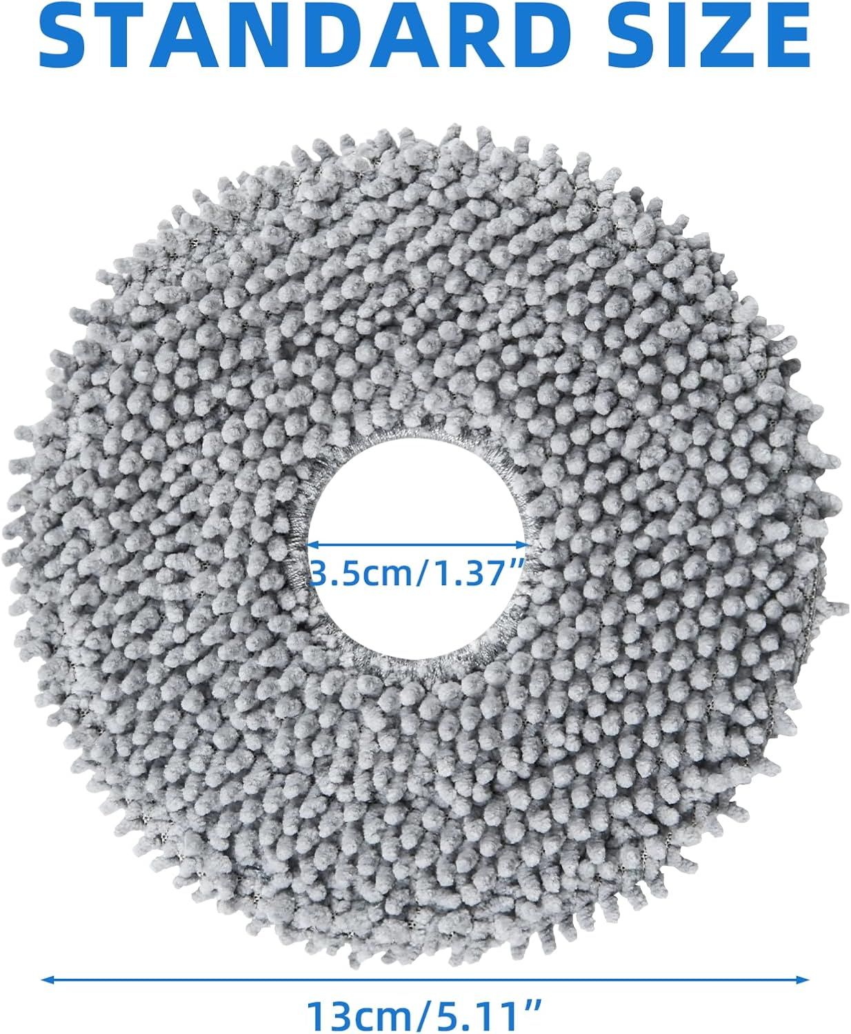 8 Pack Mop Pads or  QV 35A/Saros 10R/Q Revo/Qrevo S/Qrevo Pro/Qrevo Plus/Qrevo Master/Qrevo Slim/Qrevo Curv/Qrevo Edge Robot Vacuum Cleaner, Spin Cleaning Pads Replacement Accessories Set