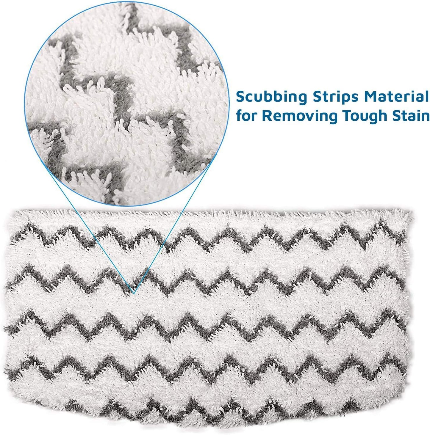 4-Pack Microiber Mop Pads Reills Compatible with Shark Steam Mop S1000 S1000A S1001C S2001, Washable & Reusable Replacement Pads or Hardwood, Tile, and Stone loors