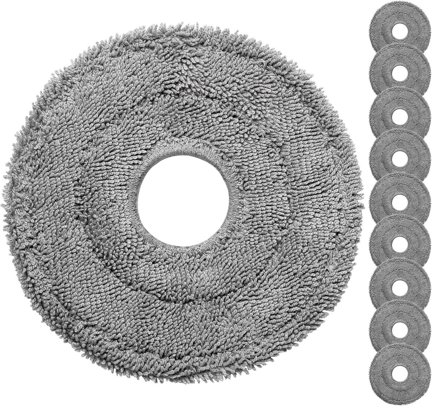 Robot Vacuum and Mop Pads 10 Pack or  QV 35A/Saros 10R/Q Revo/Qrevo S/Qrevo Pro/Qrevo Plus/Qrevo Master/Qrevo Slim/Qrevo Curv/Qrevo Edge Robot Vacuum Cleaner, High-Twist Braided Microiber