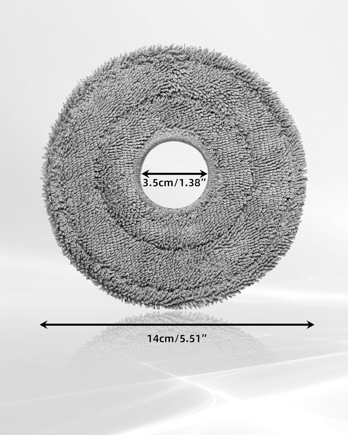 Robot Vacuum and Mop Pads 10 Pack or  QV 35A/Saros 10R/Q Revo/Qrevo S/Qrevo Pro/Qrevo Plus/Qrevo Master/Qrevo Slim/Qrevo Curv/Qrevo Edge Robot Vacuum Cleaner, High-Twist Braided Microiber
