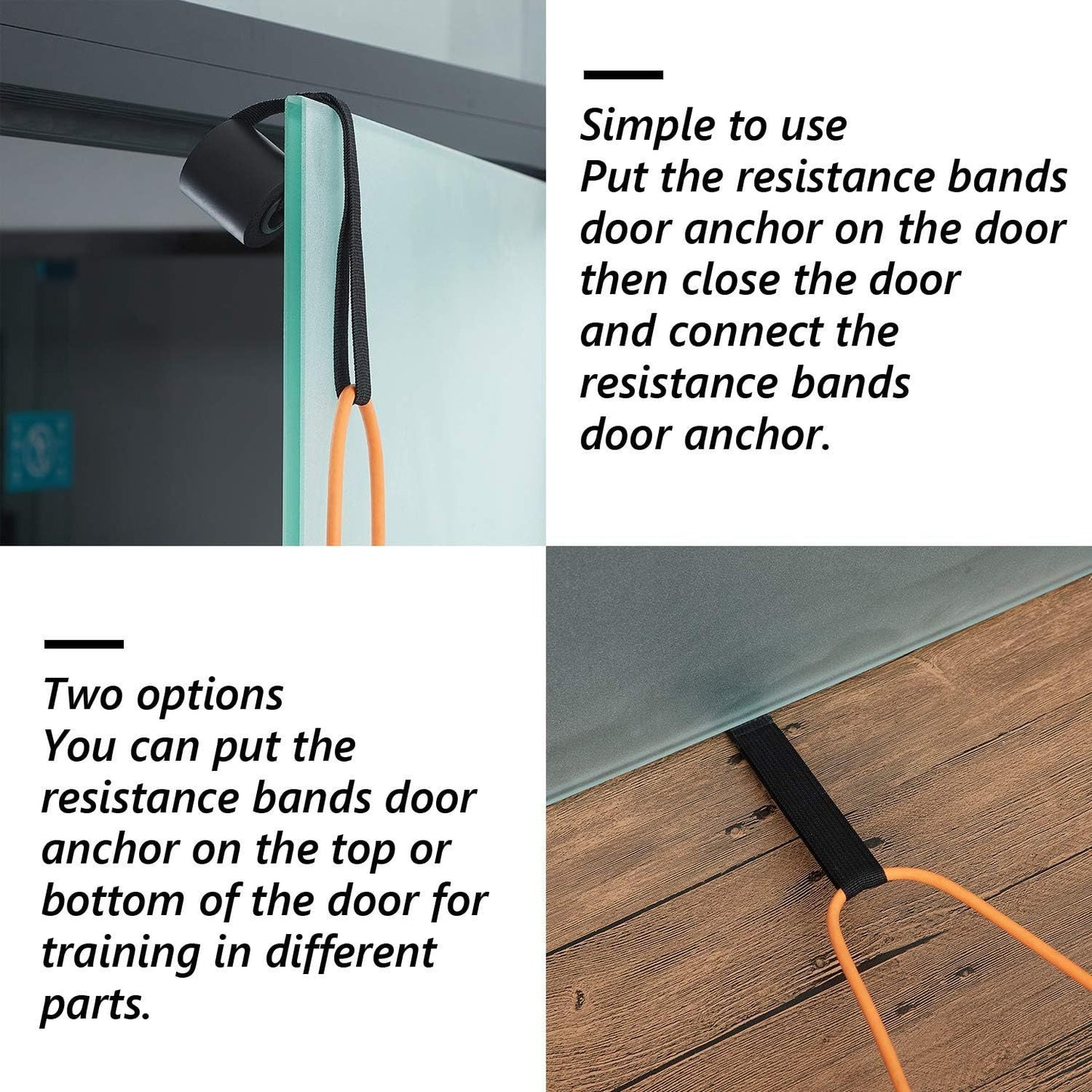 4 Pieces Door Resistance Bands Cable Door oam Exercise Training Strap or Workout itness