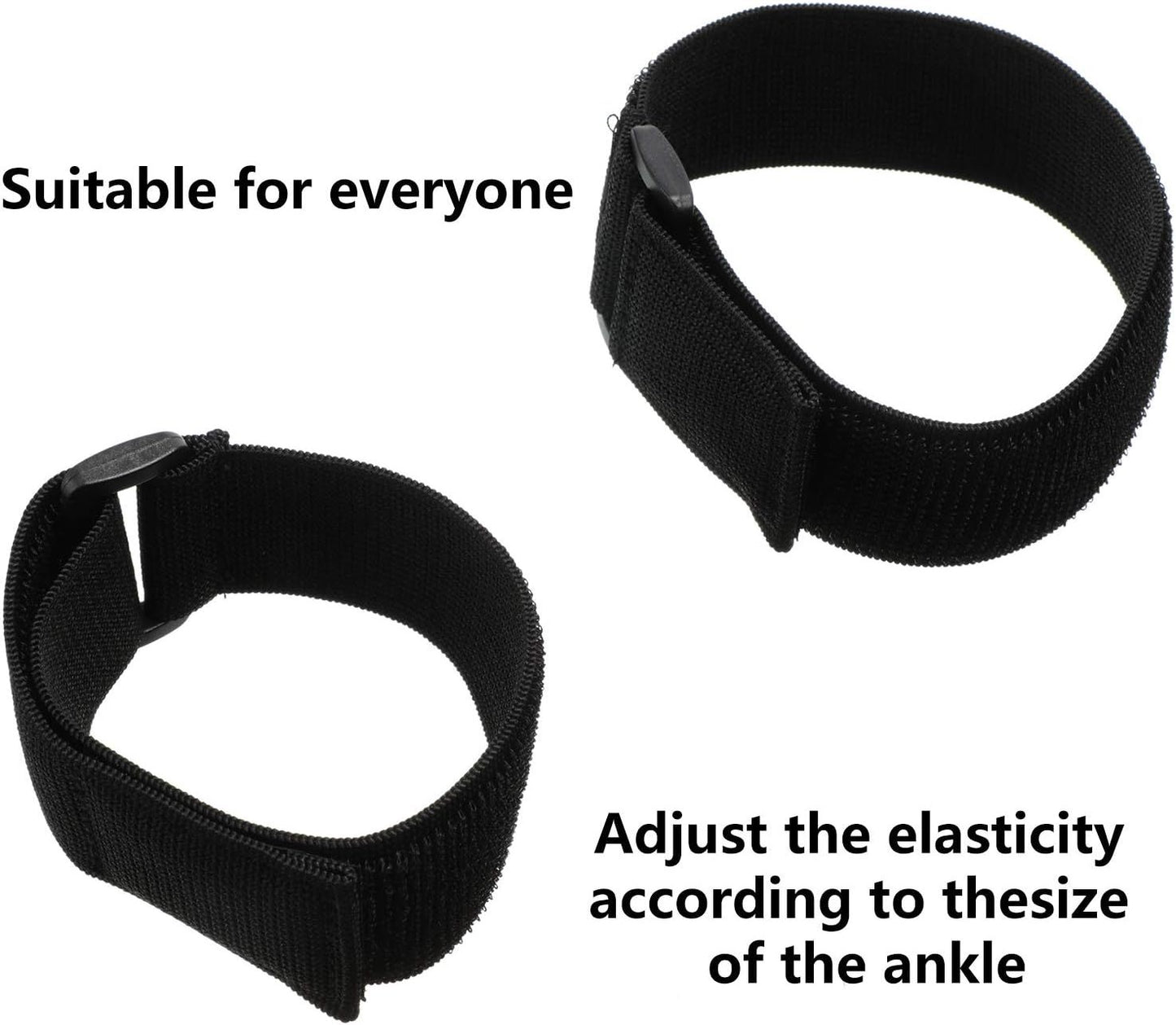 6 Pieces Bicycle Pant Leg Straps Adjustable Elastic Cycling Ankle Saety Band Riding ishing Ankle Pant lexible Leg Strap or Riding Climbing ishing Outdoor Sports Activities, Black