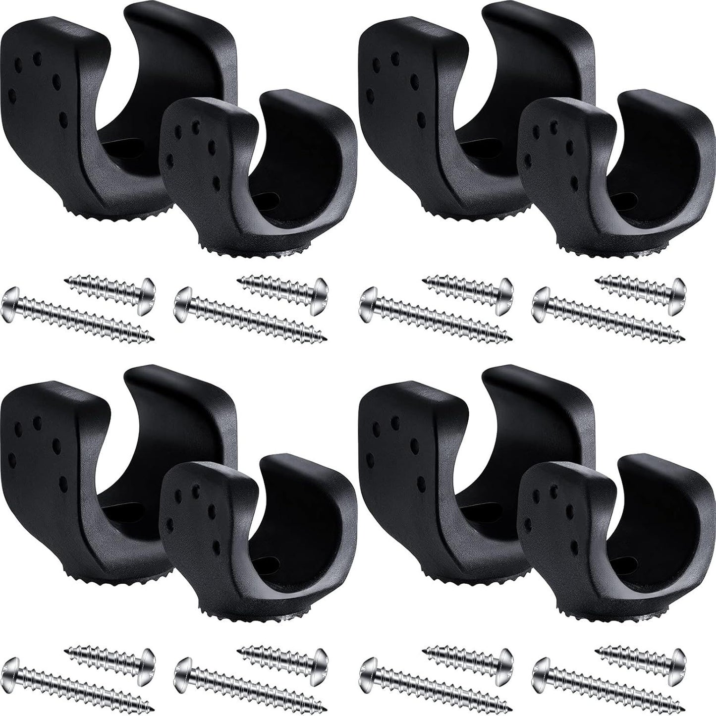 8 Pieces lashlight Mounting Brackets with Screws Versatile Clip Mount, Universal lashlight Holder or LED lashlights and Similar Things, Bicycle Car Truck Accessories (4 Big, 4 Small)