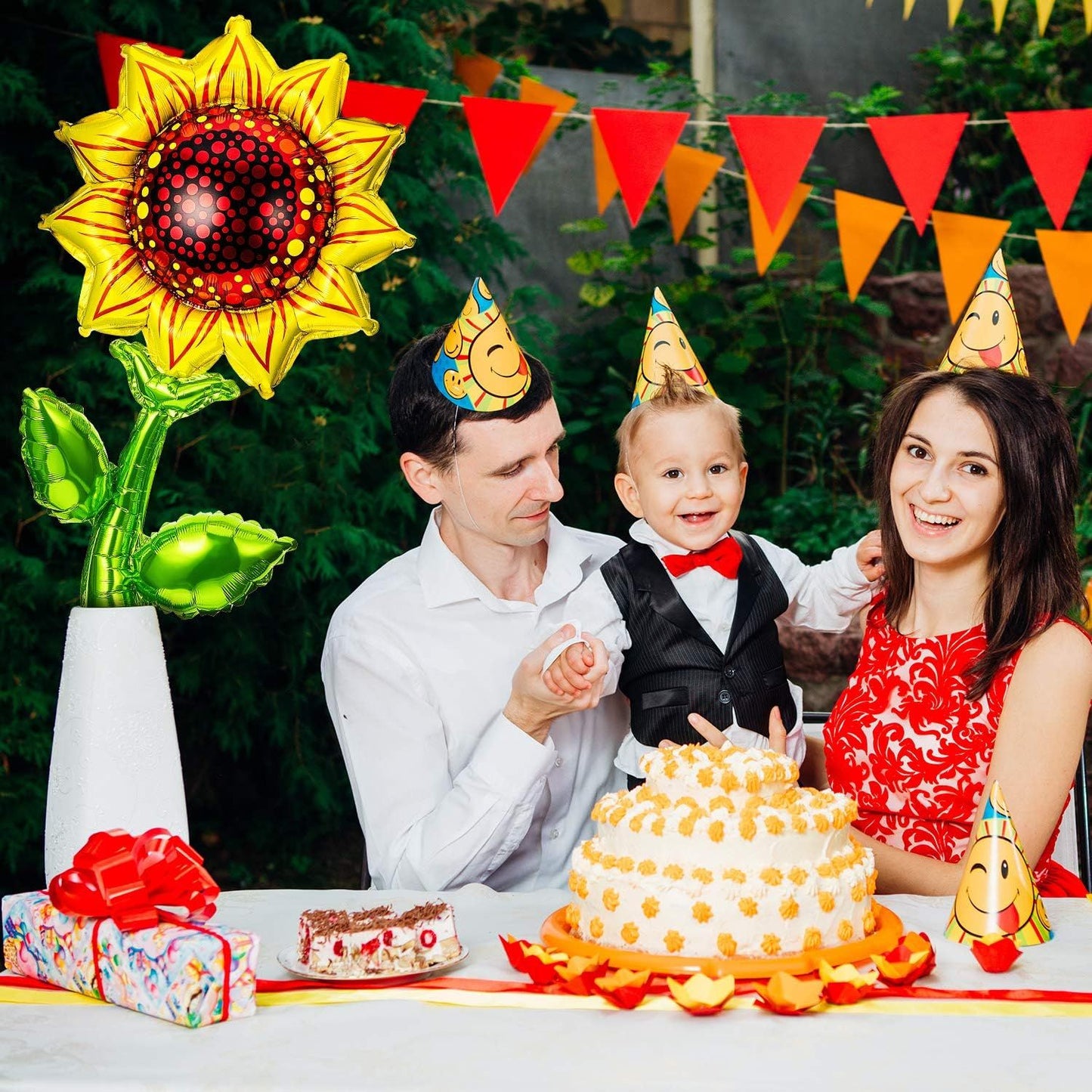 6 Pieces 36 Inch Sunlower Balloons Sunlower Birthday Party Decorations Supplies Yellow Aluminum oil Balloon Garland or Summer lower Theme Party Wedding Baby Shower Decor