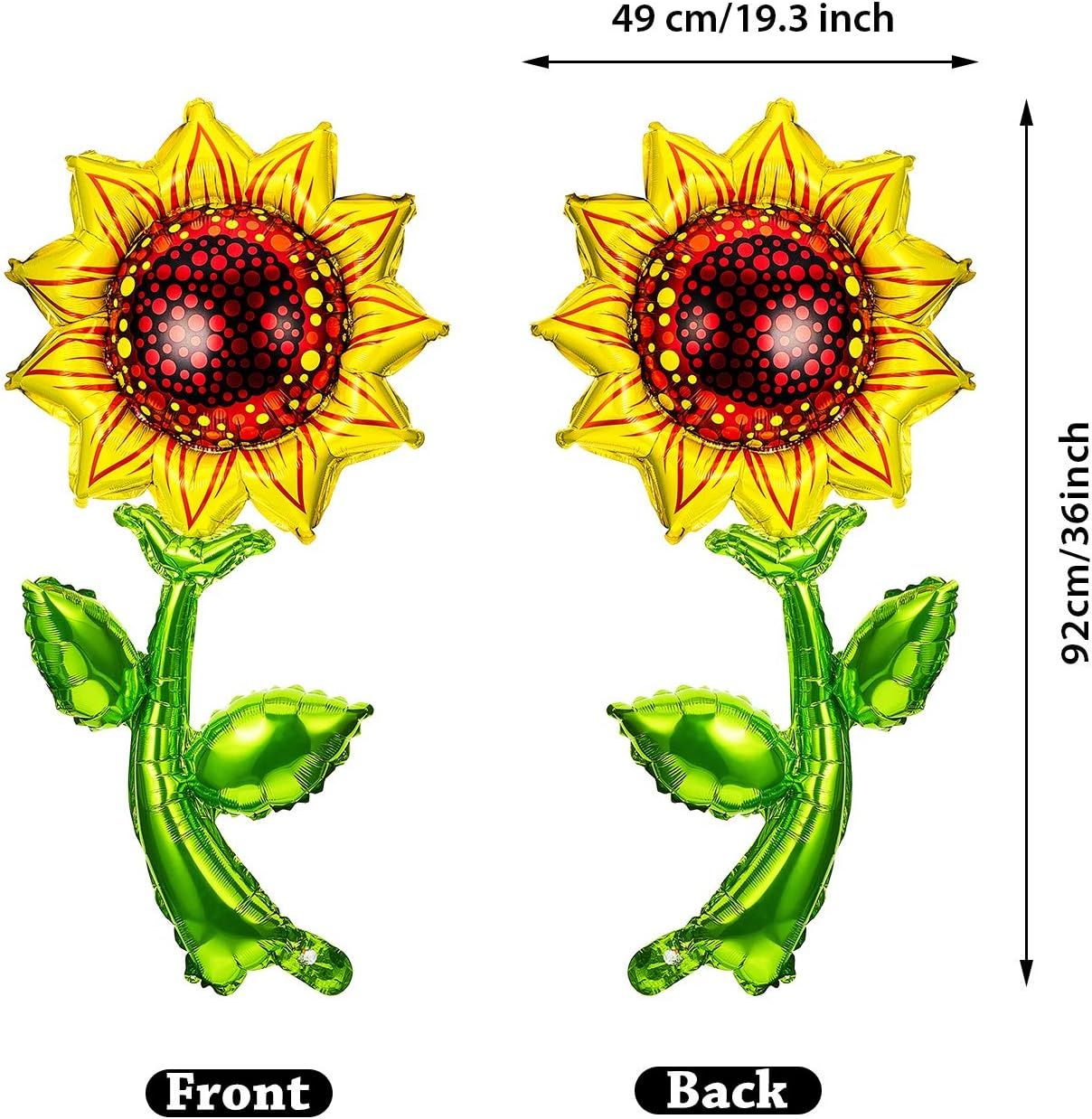 6 Pieces 36 Inch Sunlower Balloons Sunlower Birthday Party Decorations Supplies Yellow Aluminum oil Balloon Garland or Summer lower Theme Party Wedding Baby Shower Decor
