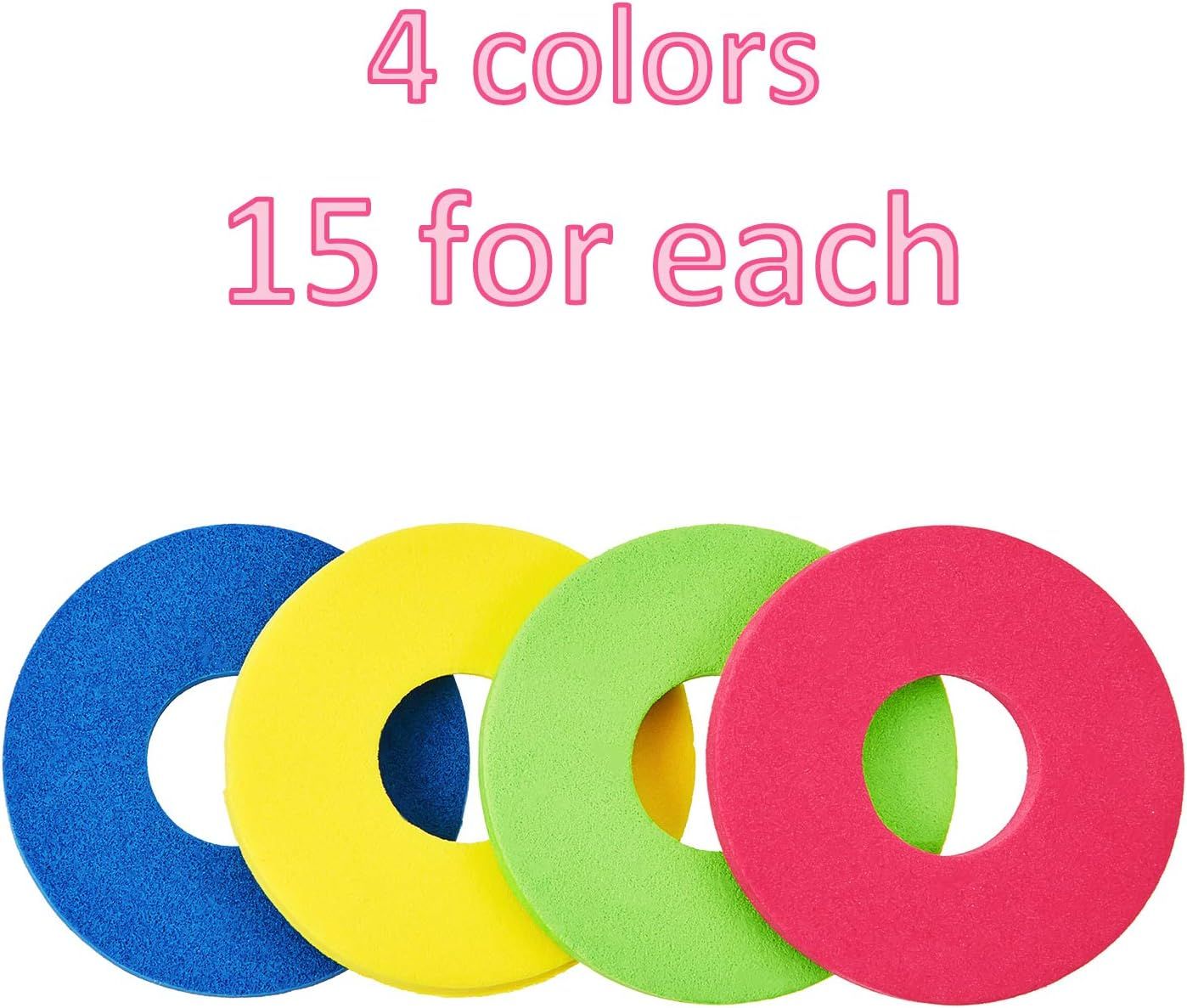 36 Pieces oam Disc Shooter Spare lying oam Disc Toy or Remote Control Robot Toy, Red, Blue, Yellow, Green