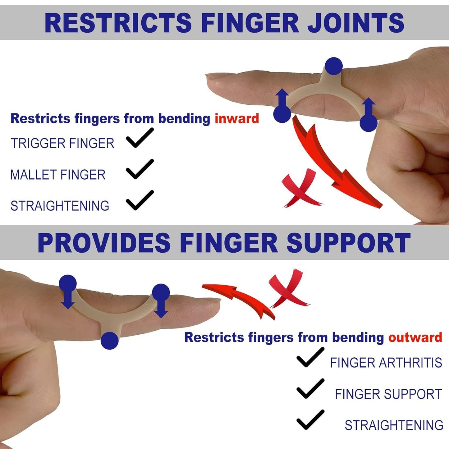 6Pcs Oval inger Splints, Trigger inger Splint or Trigger/Mallet/Arthritis/Straightening, inger Brace Support, Pack o 1 Size (#4)
