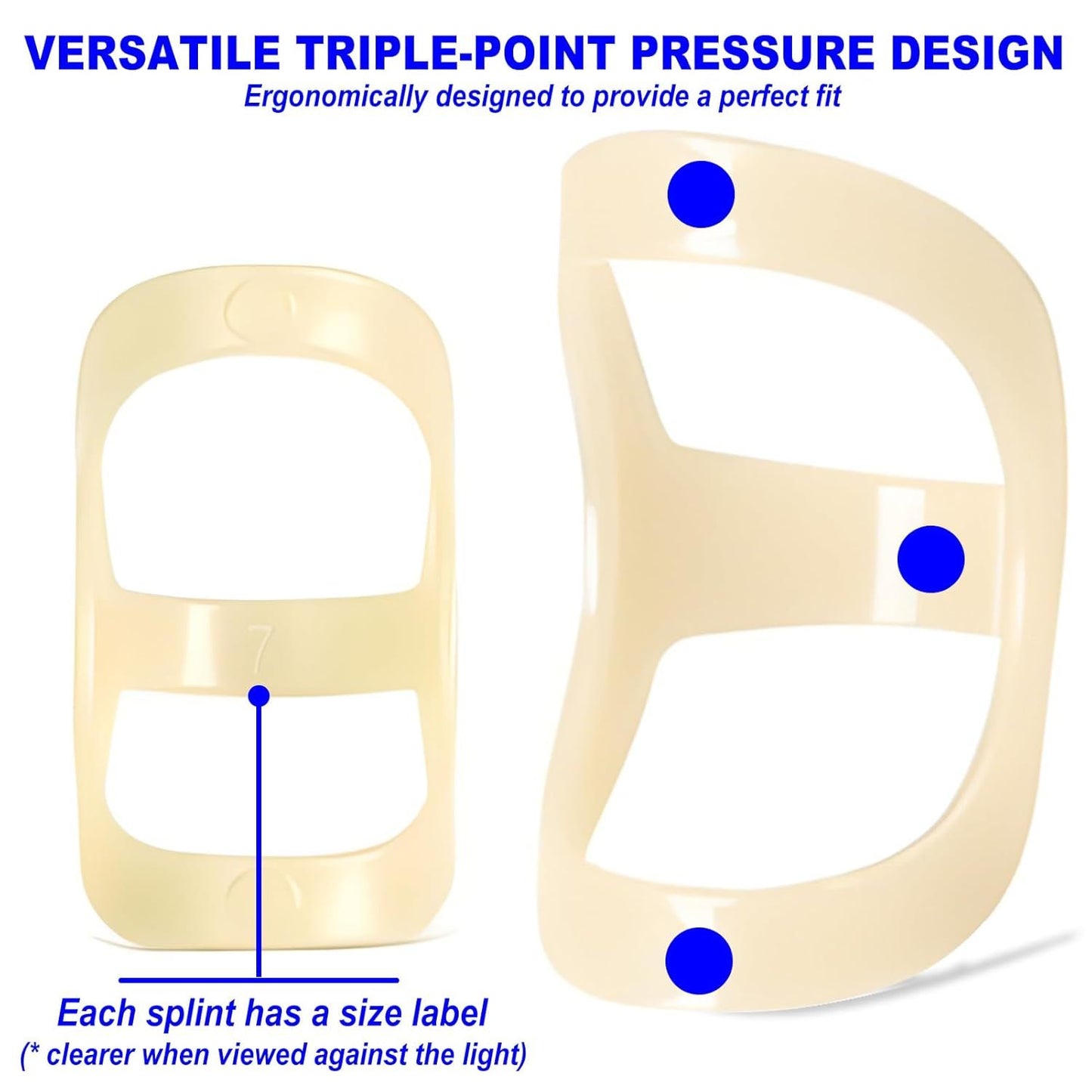 6Pcs Oval inger Splints, Trigger inger Splint or Trigger/Mallet/Arthritis/Straightening, inger Brace Support, Pack o 1 Size (#4)
