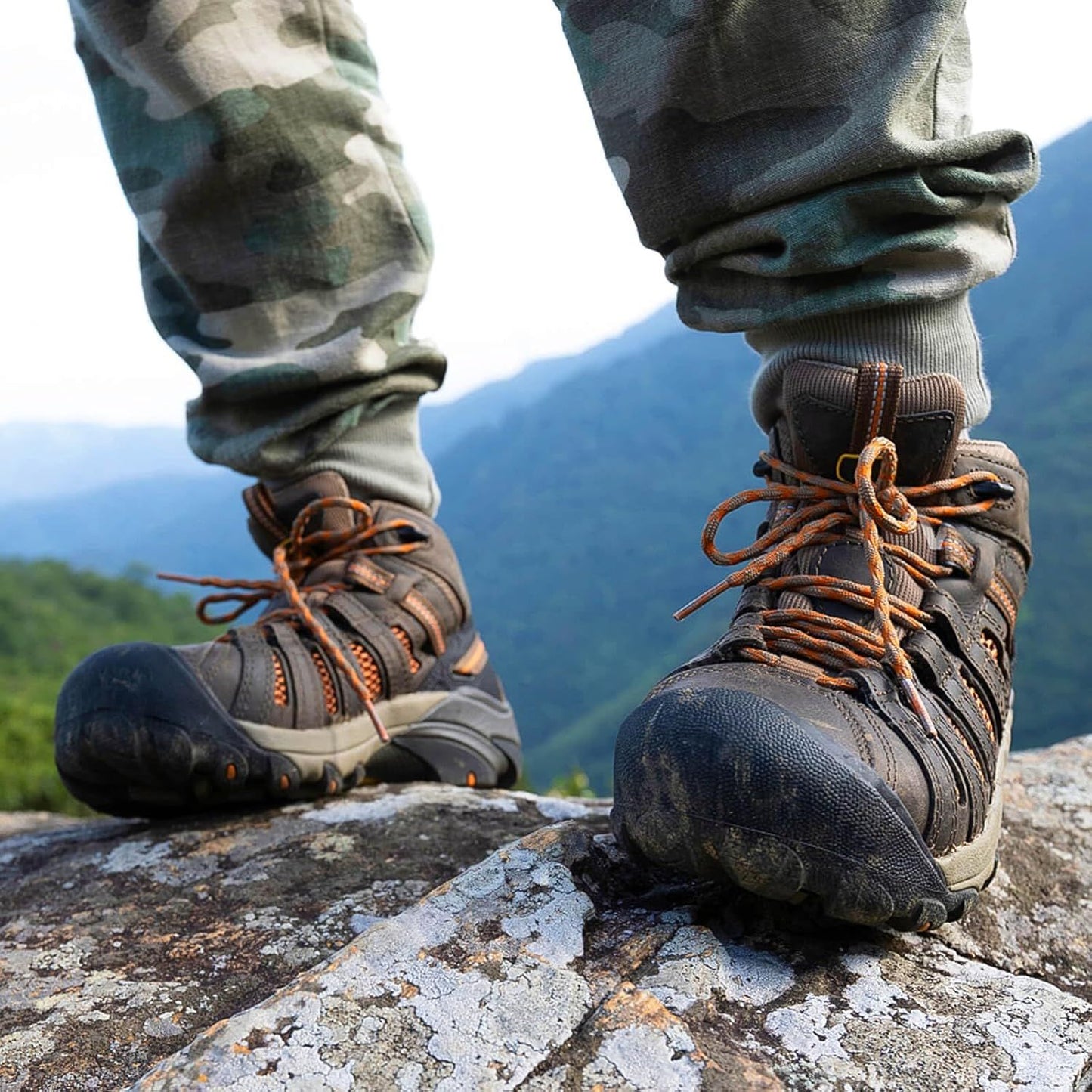 2 Pair Round Wave Shape Non Slip Heavy Duty and Durable Outdoor Climbing Shoelaces Hiking Shoe Laces Shoestrings
