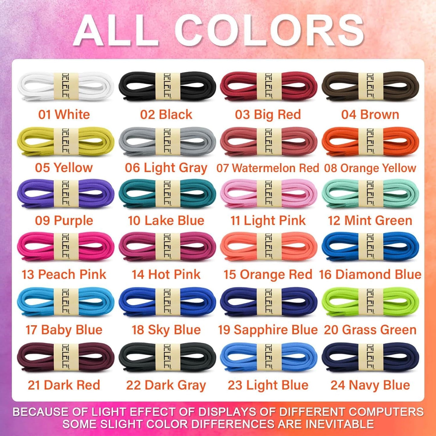 Oval Athletic Shoelaces Thick 4MM Hal Round Shoe Laces Strings 2 Pair