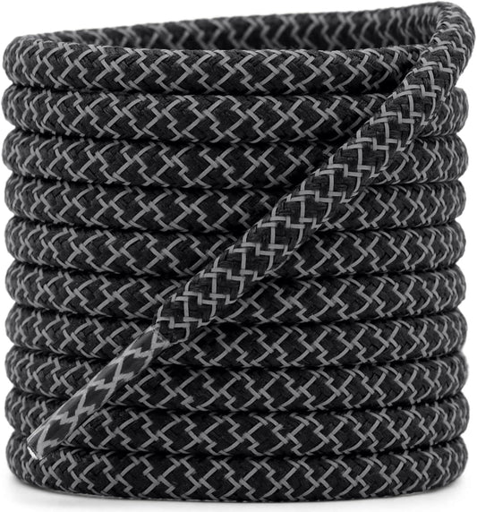 2 Pairs 4/25" Thick Round Relective Shoe Laces Saety Highlight Rope
