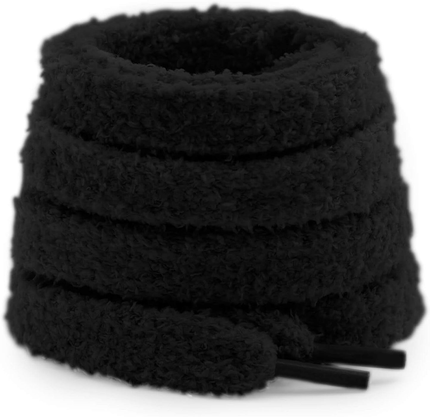 Thick uzzy Shoe Laces: Chunky Plush lat Shoelaces or Sneakers - 1 Pair