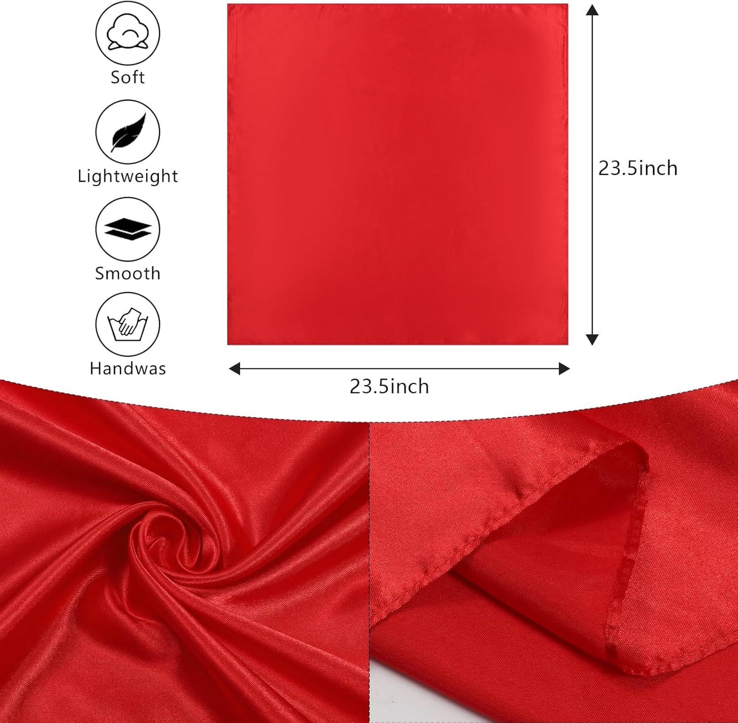23.6" Satin Neck Scar Small Hair Scar Women Silk Head Scar Costume Bandana Girls Vintage Handkerchie Ribbon Scar