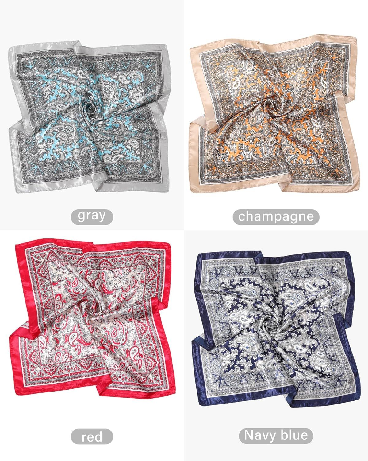 23” Satin Bandanas or Women Head Scar Like Silk Scar or Hair Scar Satin Neck Scar Silk Hair Bandana Headscar
