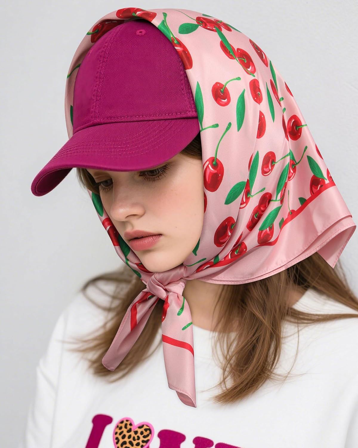 27.5" Satin Head Scar or Women's Hair Scar Reversible Silk Bandanas or Sleeping Head Wrap Neck Cover