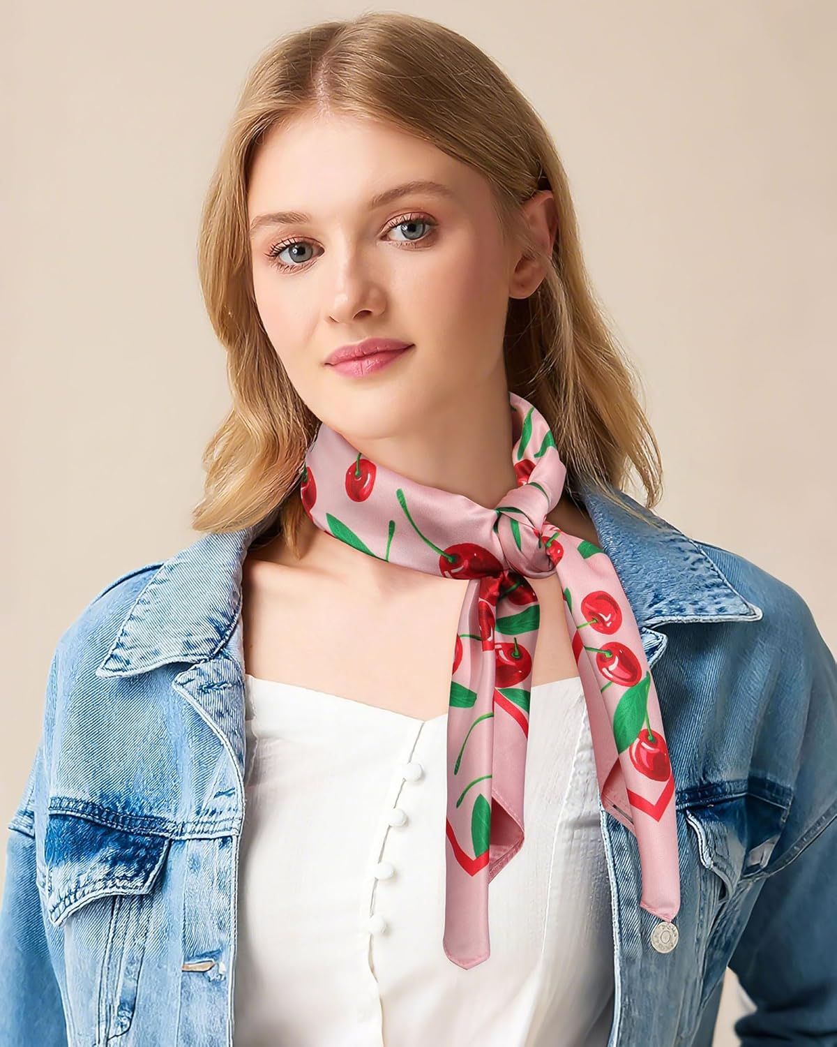 27.5" Satin Head Scar or Women's Hair Scar Reversible Silk Bandanas or Sleeping Head Wrap Neck Cover