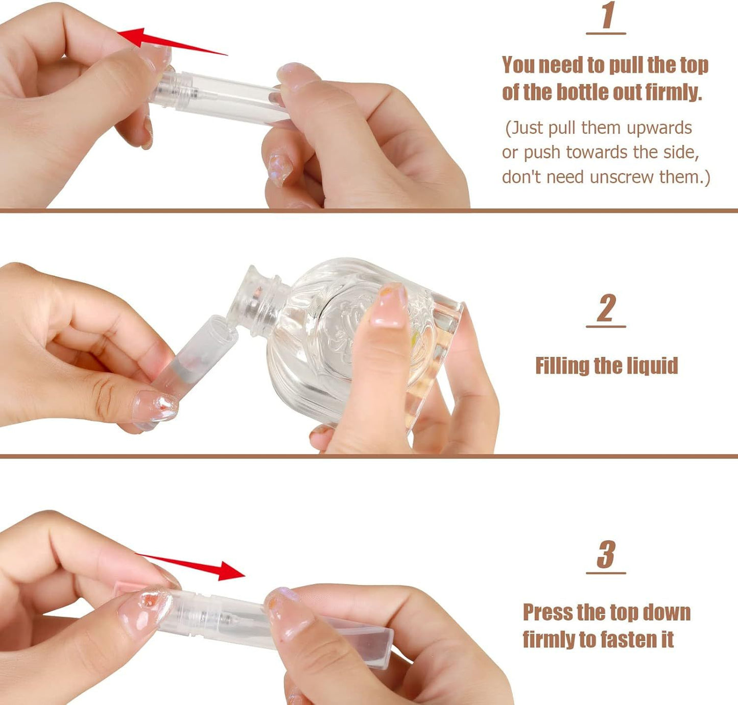 60PCS 5ml Mini Spray Bottle, Mini Clear Plastic Spray Bottle Empty, ine Mist Reillable Mini Perume Bottle, Perume Atomizer, Small Empty Sample Containers, Plastic Portable Travel Bottle