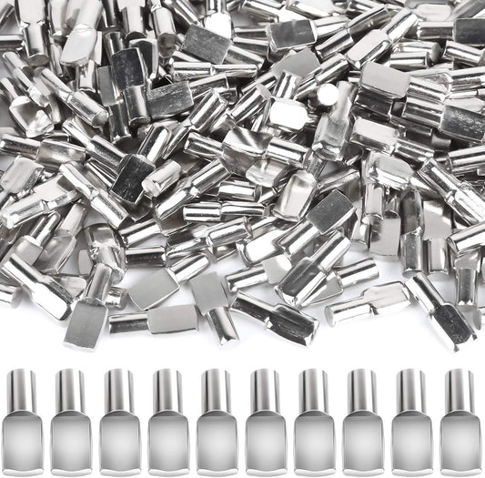 200 PCS 5mm Shel Pins, Shel Pegs, Metal Nickel Shel Pins, Shel Support Pegs, Cabinet Shel Pegs, Shel Pegs or Shelves, Shel Pins 5mm, Spoon Shaped Cabinet Support Pegs Holder