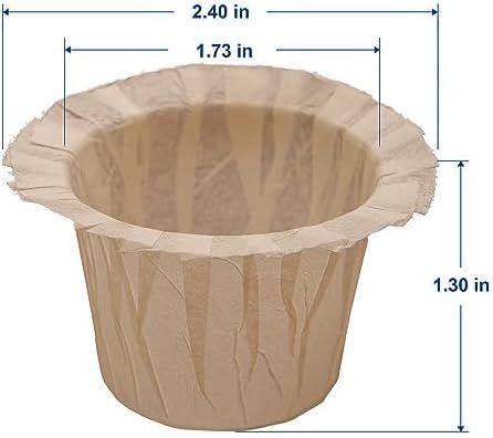 Disposable Coee ilters, 100 Count Natural Paper ilters Compatible with Keurig Brewers Single Serve 1.0 and 2.0, it all Reusable Coee Pods(Natural 100)