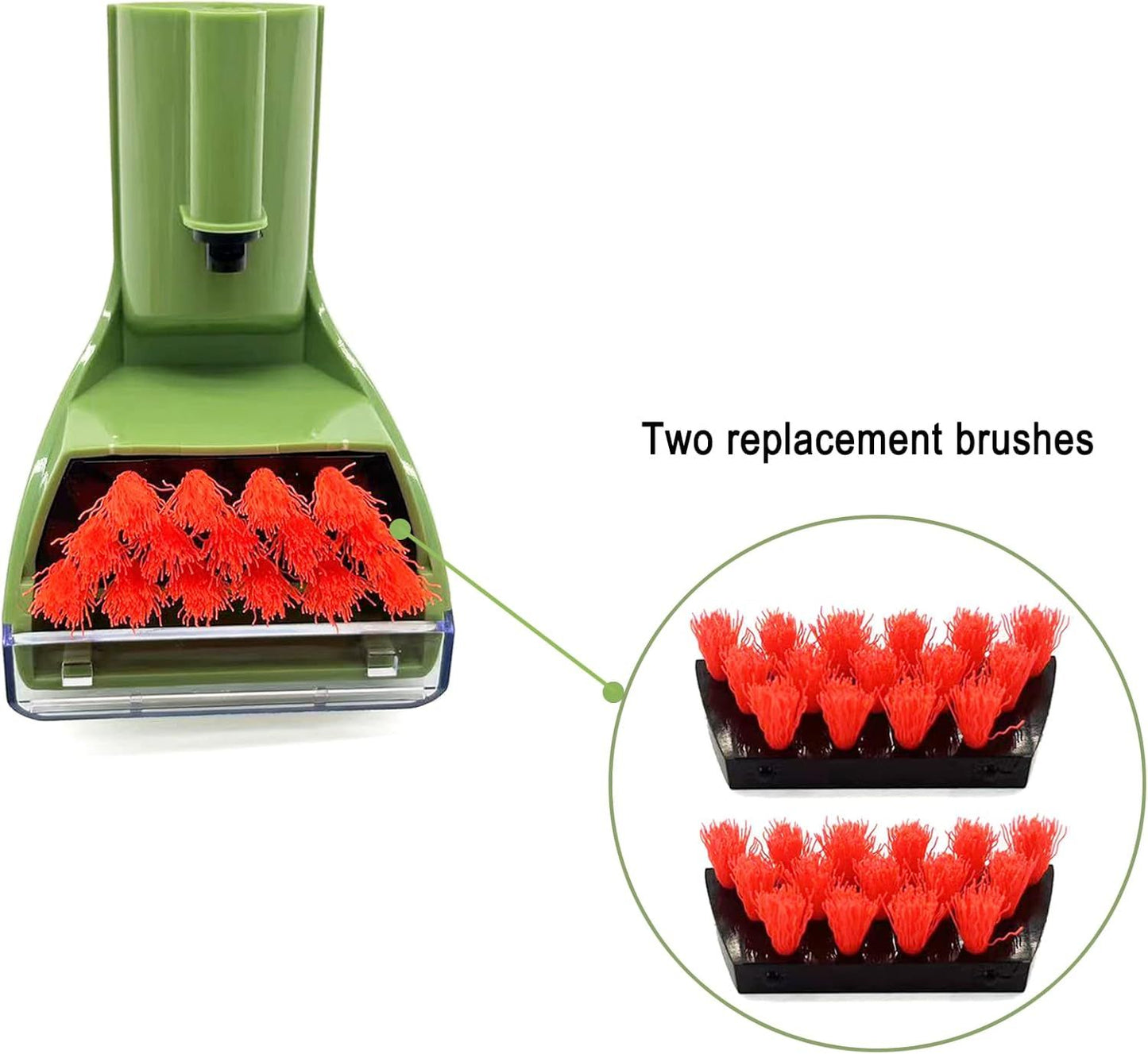 1400B Little Green 3" Tough Stain Brush Tool Replacement or Bissell Little-Green Upright & Portable Carpet Cleaners or 1400B 1425 3860 4075 1400W 1400 1844 2290A Series, 1 Brush, 2 Replacement Brush