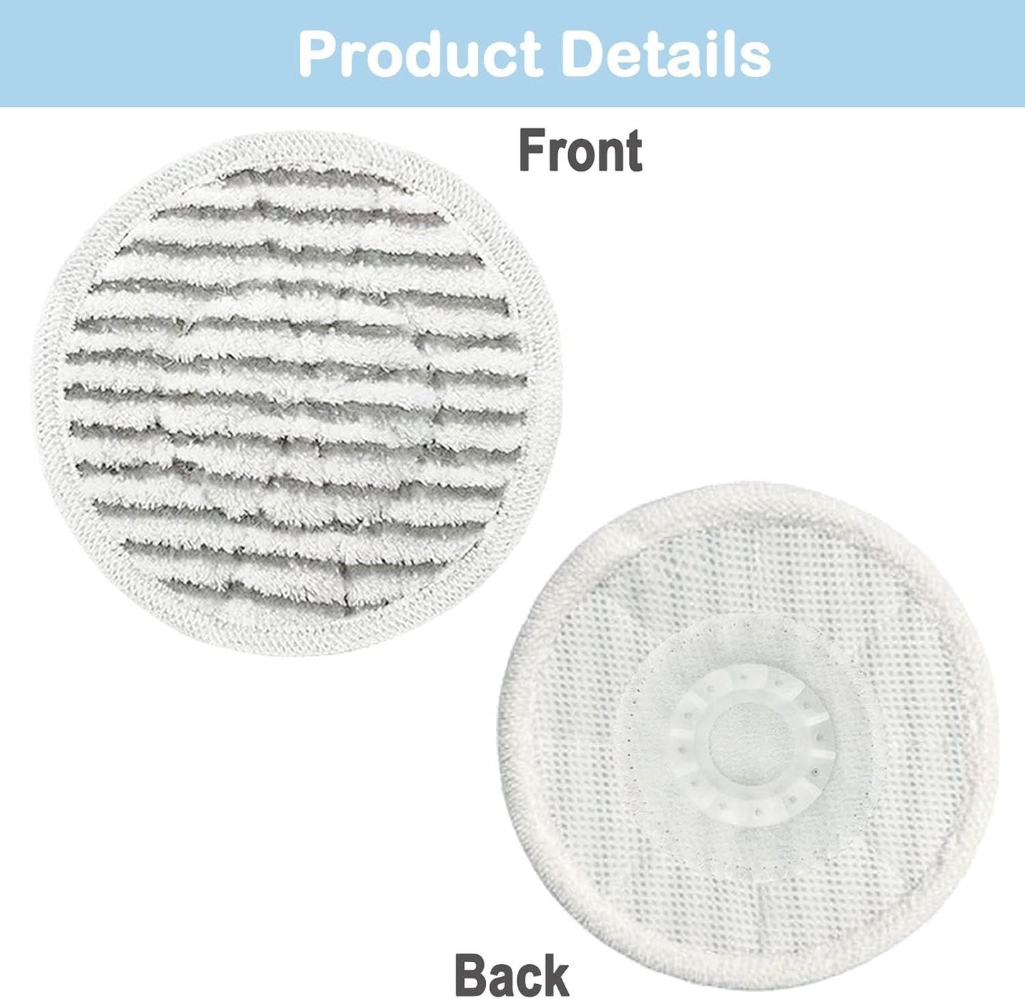 12 Pack Replacement Steam Mop Pads or Shark S8201 S7001 S8001 S7201 S7000AMZ S7000 S7005 S7020 S7001C Steam Mop, Steam & Scrub All-in-One Scrubbing and Sanitizing, Dirt Grip Scrub Washable Pad