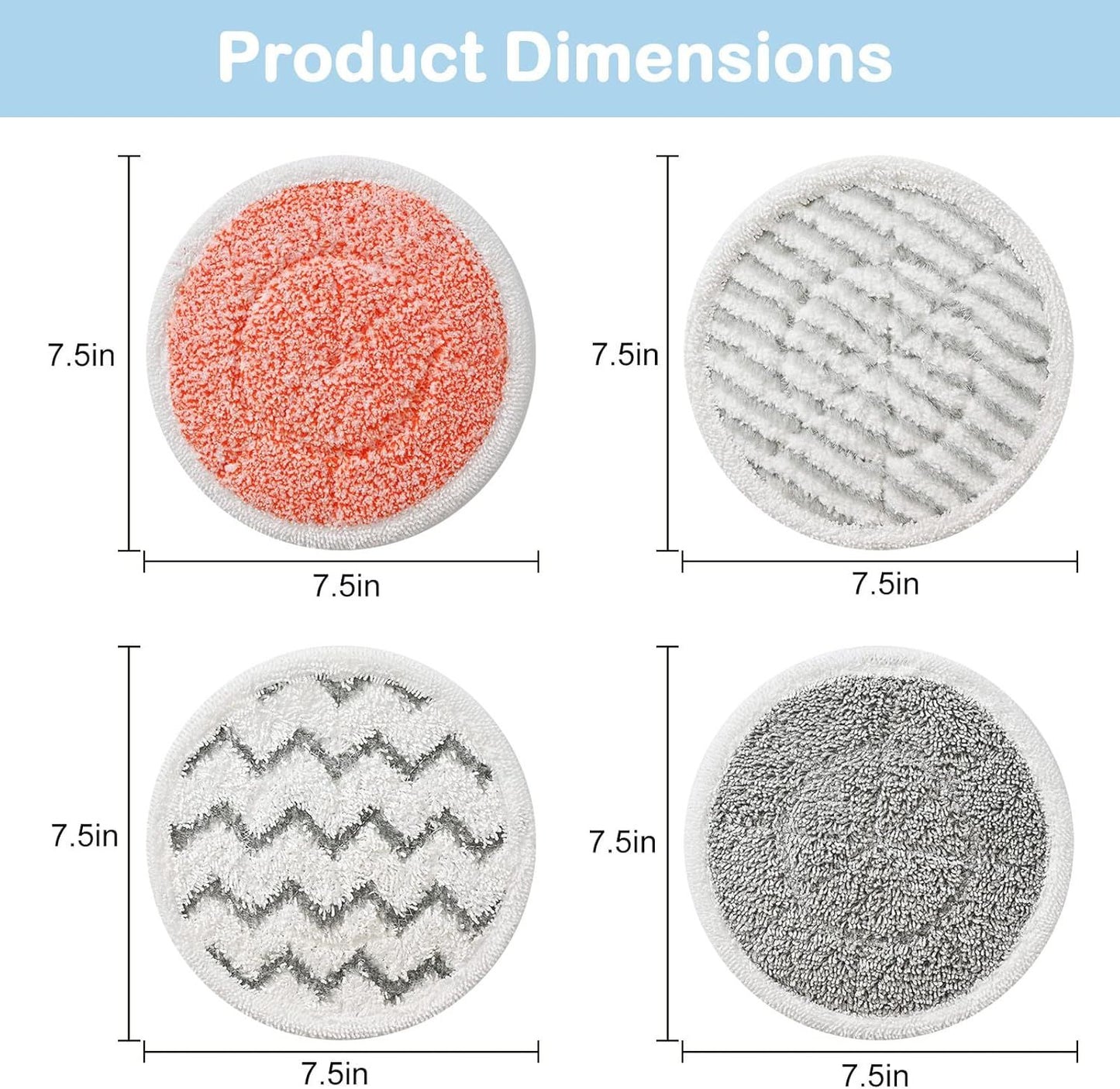 10 Pack Upgraded Replacement Steam Mop Pads or Shark S8201 S7001 S8001 S7201 S7000AMZ S7000 S7005 S7020 S7001C Steam Mop,Steam & Scrub All-in-One Scrubbing and Sanitizing,Dirt Grip Scrub Washable Pad