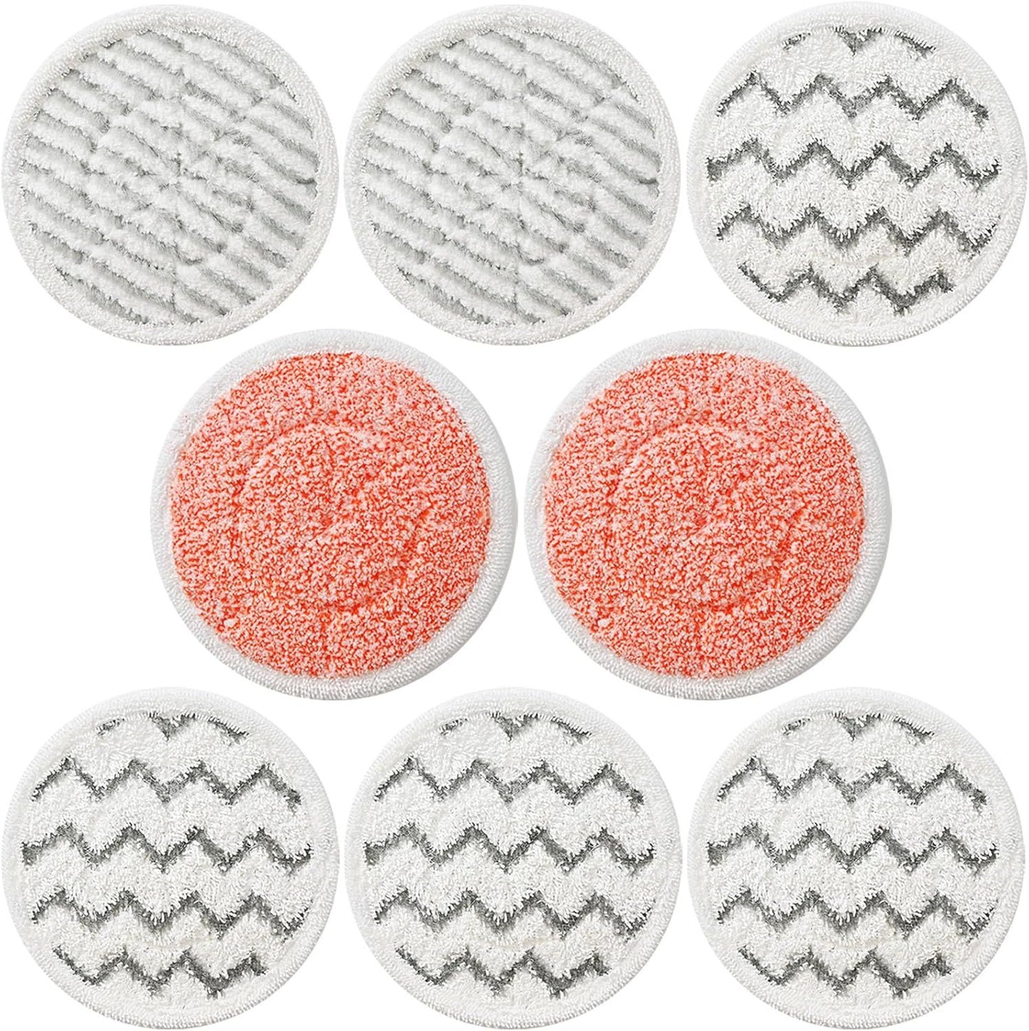 8 Pack Upgraded 3897A Rotating Mop Pads Replacement Steam Mop Pads or Bissell SpinWave SmartSteam Scrubbing Steam Mop 3897A,3712,3712W Steam Rotating Mop Pads,Part No 1641112