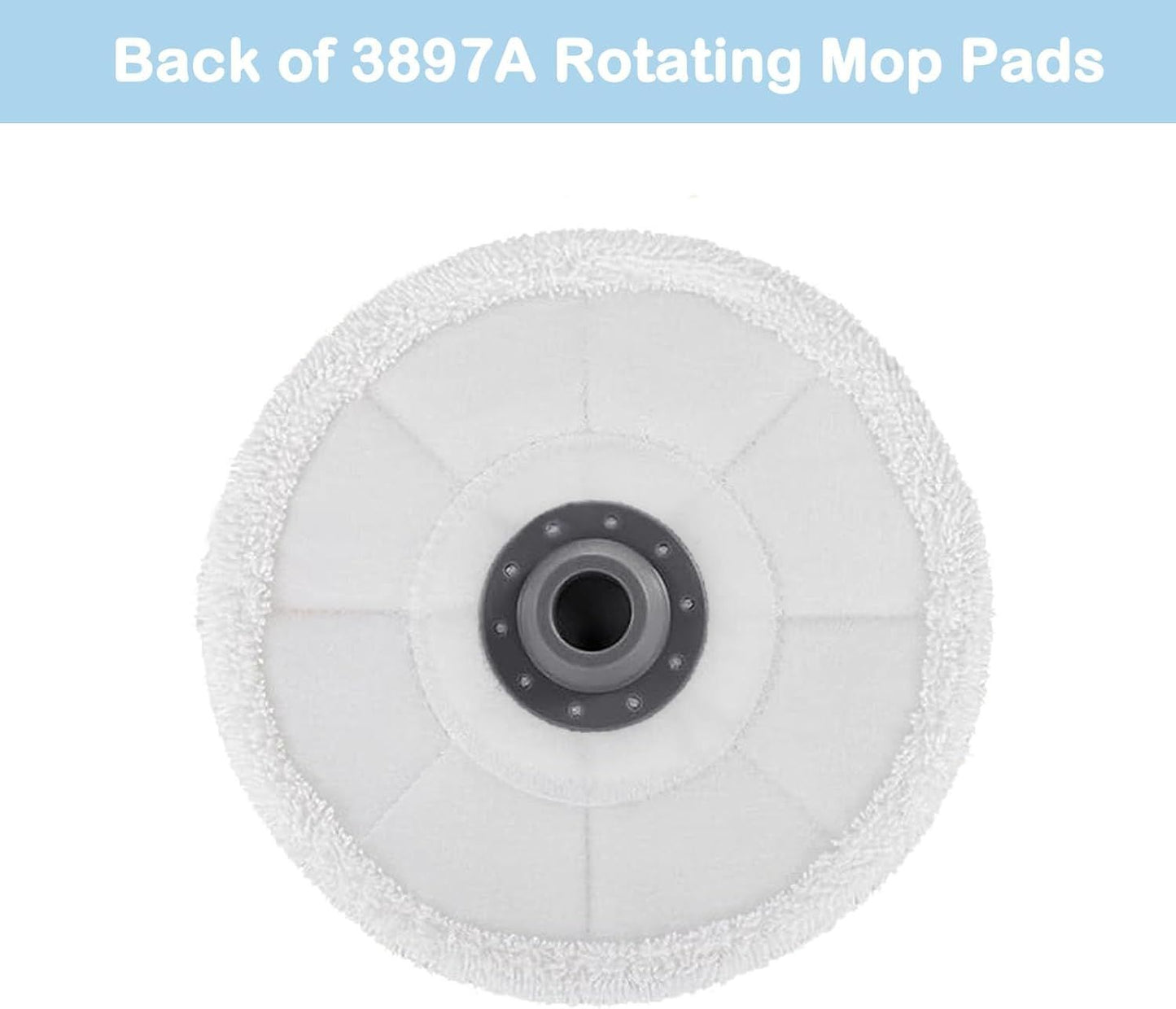 8 Pack Upgraded 3897A Rotating Mop Pads Replacement Steam Mop Pads or Bissell SpinWave SmartSteam Scrubbing Steam Mop 3897A,3712,3712W Steam Rotating Mop Pads,Part No 1641112