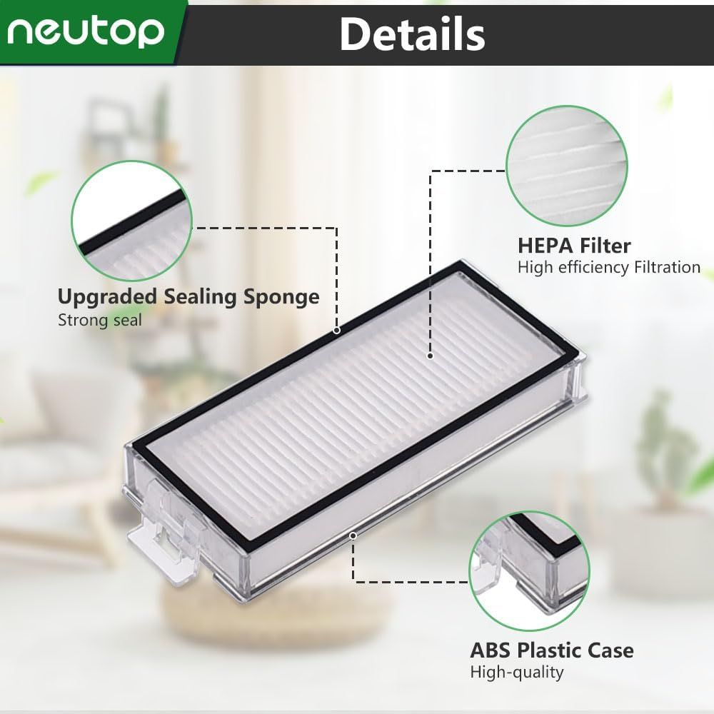 Replacement ilters Compatible with  Q5 Pro/Pro+/Max +, Q5 DuoRoller+, Q7, Q7+, Q7 Max/Max+, Q8 Max/Max+, Robot Vacuum and Mops, 8-Pack.