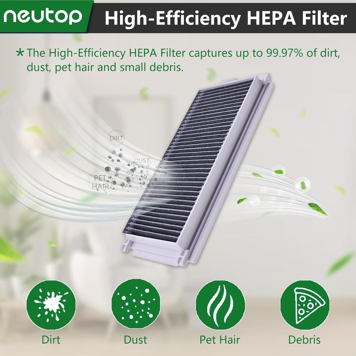 Replacement Parts Compatible with Ecovacs Deebot N30 Omni, N30 Pro Omni, Robot Vacuum Accessories 1 Roller 4 ilter 4 Side Brush 4 Mop Pad 4 Dust Bag