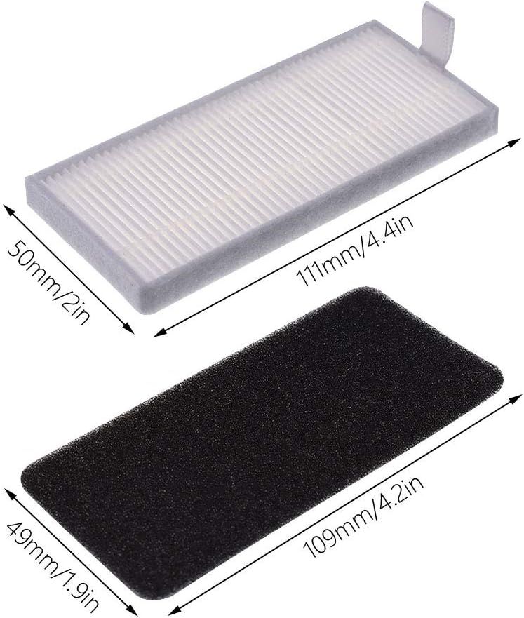 Replacement Accessories Kit Compatible or Ecovacs Deebot N79S N79 DN622 DN622.11 DN622.31 N79W N79se and Deebot 500 DC3G Robot Vacuum with 1 Roller Brush 3 ilter Sets 4 Side Brushes.