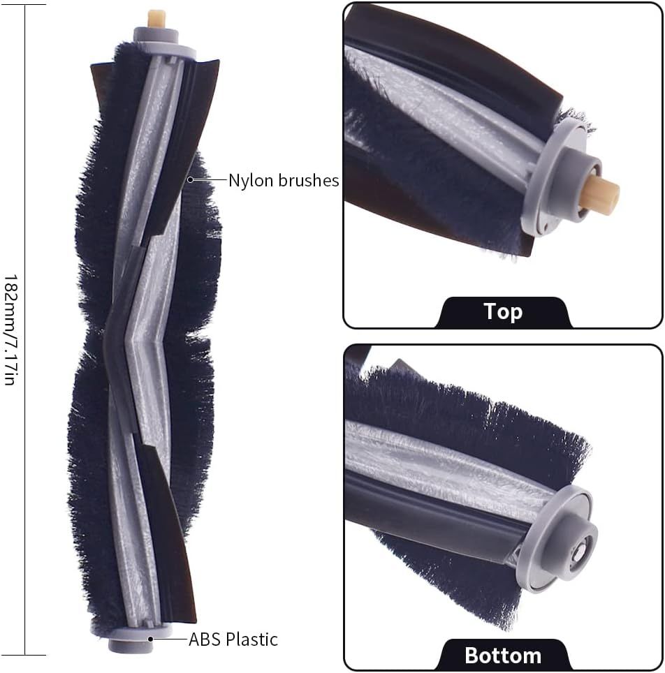 Replacement Parts Compatible with Ecovacs Deebot X1 Plus/Turbo/Omni, T10 Plus/Omni, Robot Vacuum Accessories 1 Roller 4 ilter Sets 6 Side Brushes.