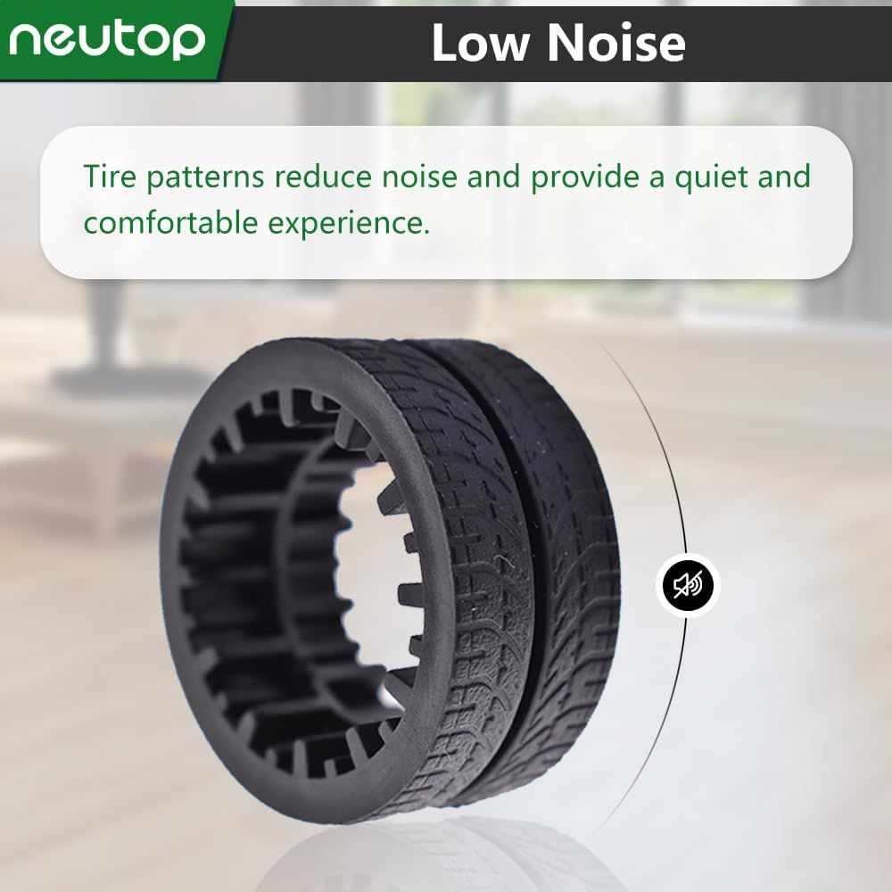 Replacement Rubber Wheel Tires Compatible with iRobot Braava Jet M6 (6110) (6012) (6112) (6113), Anti-slip, Great Adhesion and Easy Assembly, 4-Pack.