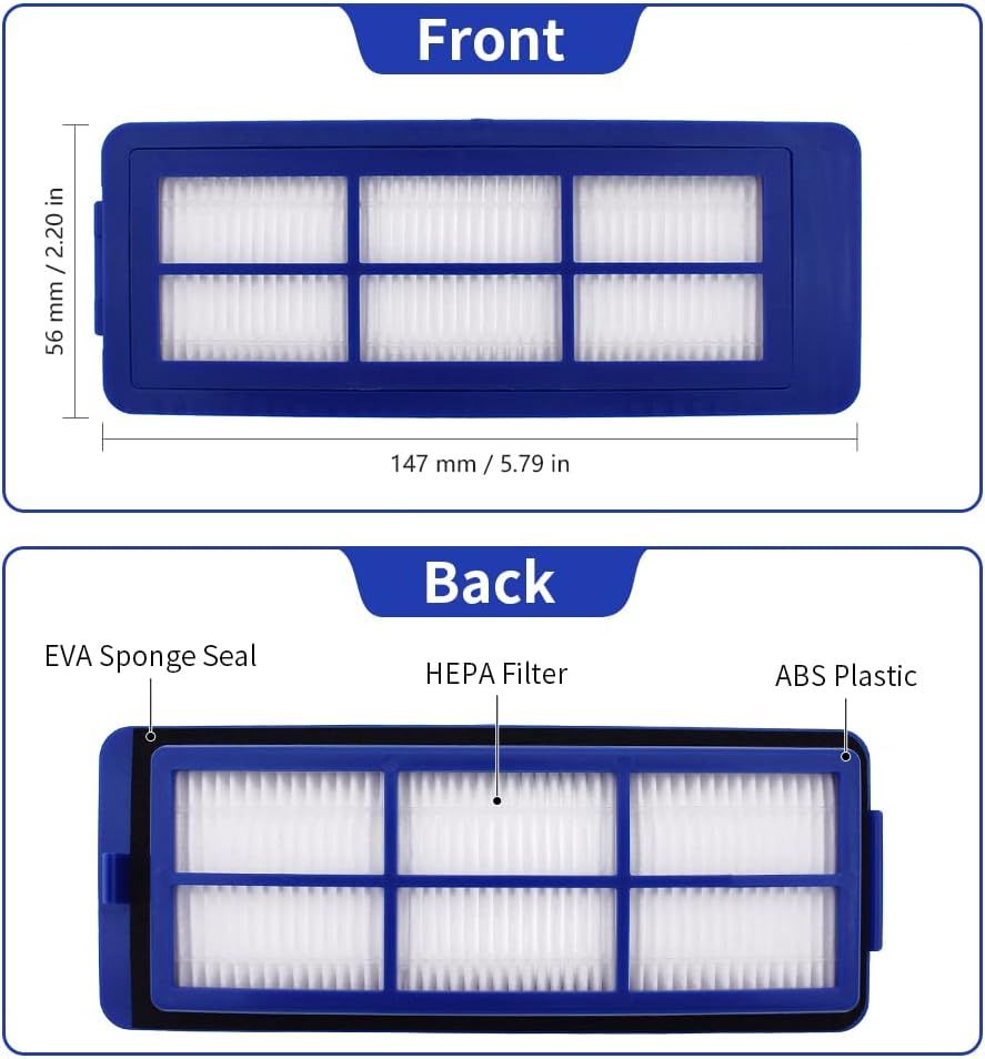 Replacement Parts Compatible with euy RoboVac 11S Max, 30C Max, G10, G20, G30, G30 Edge/Hybrid, Accessories with 2 Rollers 4 ilters 8 Side Brushes.