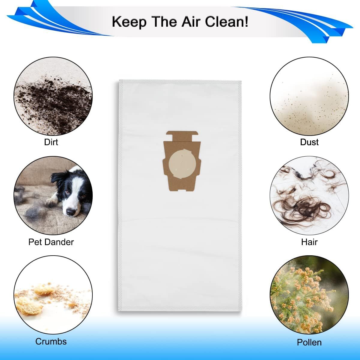 Style Vacuum Bags or Sentria I II G10D, Avalir, Avalir 2, Ultimate G Series, Diamond Edition, Universal HEPA Cloth Bags Replacement or G3 G4 G5 Gsix, 205811, 205814, 6 Pack