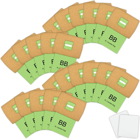 22 Pack PKBB12DW Vacuum Bags Replacement or Oreck BB180, BB280, BB850, BB870, BB880, BB900, BB1000, BB1100, BB1200, CC1600, AK1BB8A, Type BB Compact Canister Bags or Oreck XL Buster B