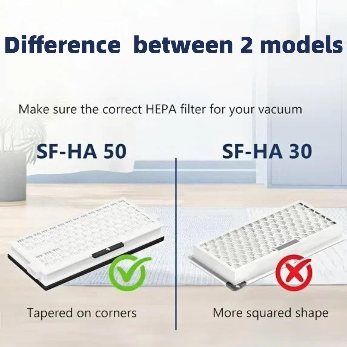 AirClean S-HA 50 Replacement ilter or Miele Complete C2/C3 Compact C1/C2 S4 S5 S6 S8 Vacuum Cleaners, Compare to HEPA AirClean S-AA 50,S-AAC 50