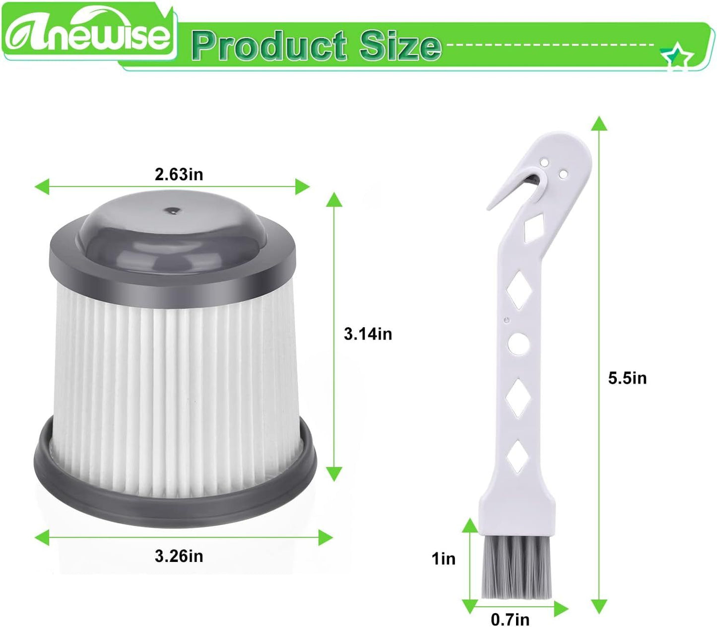 PV110 ilter Replacement or Black and Decker Pivot Vac PHV1810 BDH2000PL PHV1210 PHV1410 BDH2020LH BDH1620LH Handheld Vacuum, Part # PV110, 4 Pack PV110 HEPA ilter