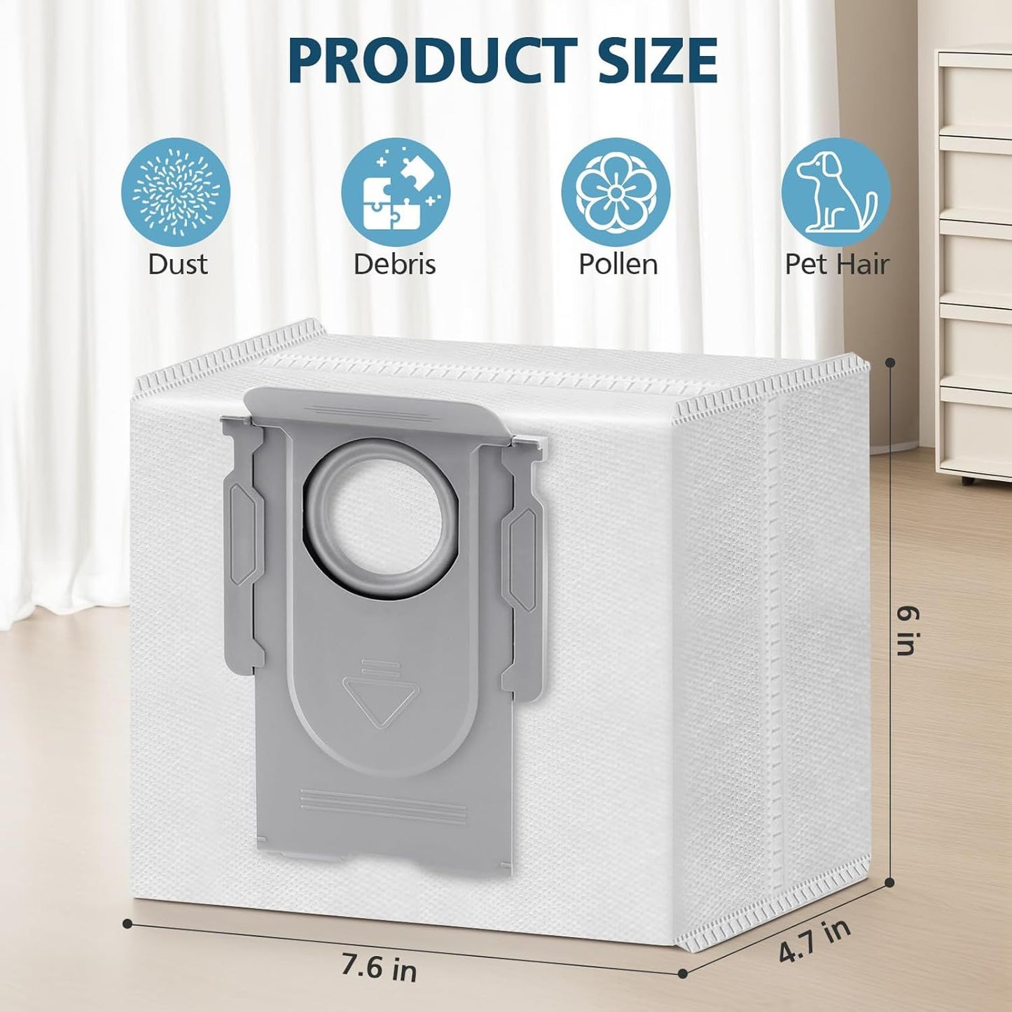 16 Packs Q10 Q7 Q5 Bag Replacement or  Q10 S5+, Q7 M5+, Q5 Max+, 3.6L Vaccum Bag or Q10 X5+, Q5+, Q5 Pro+, Q8 Max+, Q7+, Q7 Max+, S8+, S8 Pro Ultra, S7 Pro Ultra, S7 MaxV Ultra