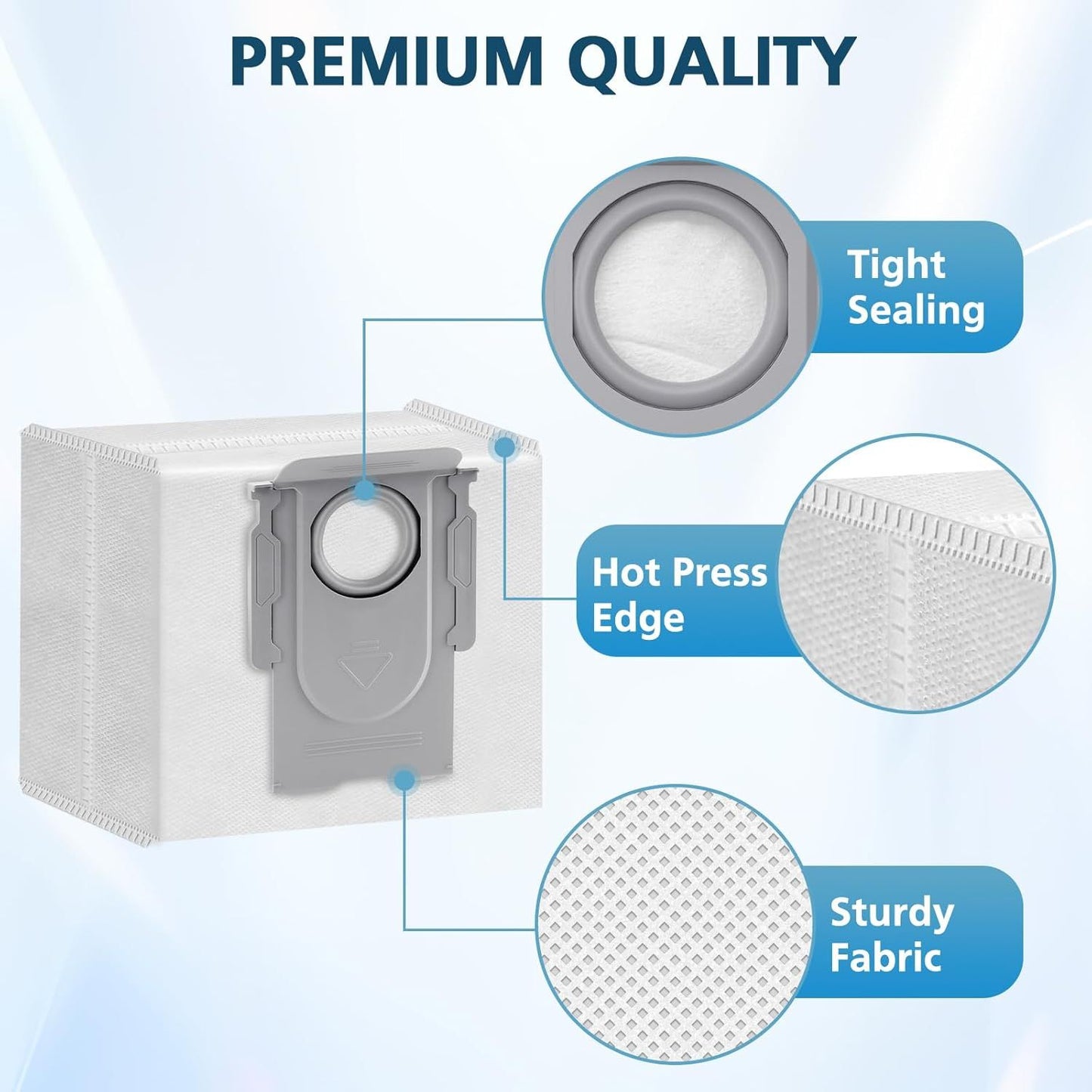 16 Packs Q10 Q7 Q5 Bag Replacement or  Q10 S5+, Q7 M5+, Q5 Max+, 3.6L Vaccum Bag or Q10 X5+, Q5+, Q5 Pro+, Q8 Max+, Q7+, Q7 Max+, S8+, S8 Pro Ultra, S7 Pro Ultra, S7 MaxV Ultra