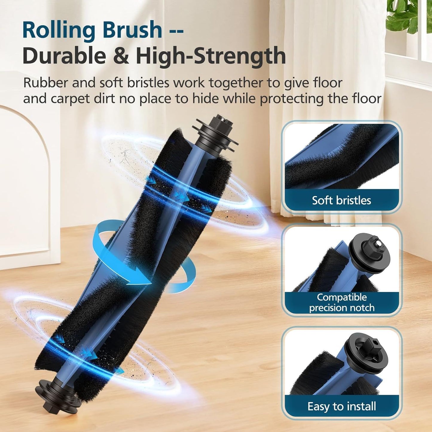 C10 Accessories or euy C10 Robot Vacuum, 22 Pack Replacement Parts Include: 2* Main Rolling Brush, 6* Washable ilter, 6* Side Brush, 6* Dust Bag, 2* Cleaning Tool